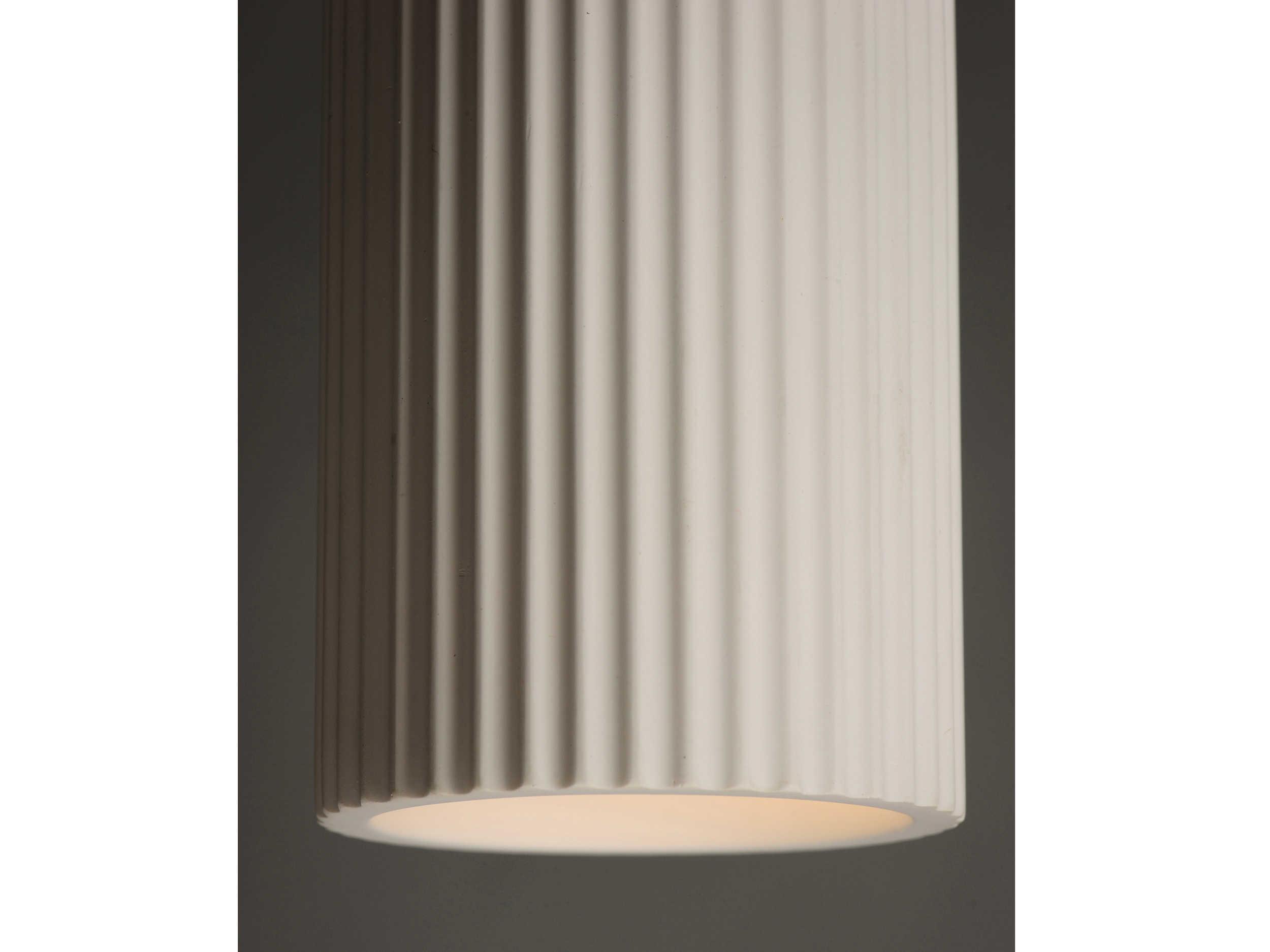 ET2 1-Light Black White Glass LED Cylinder Mini Pendant