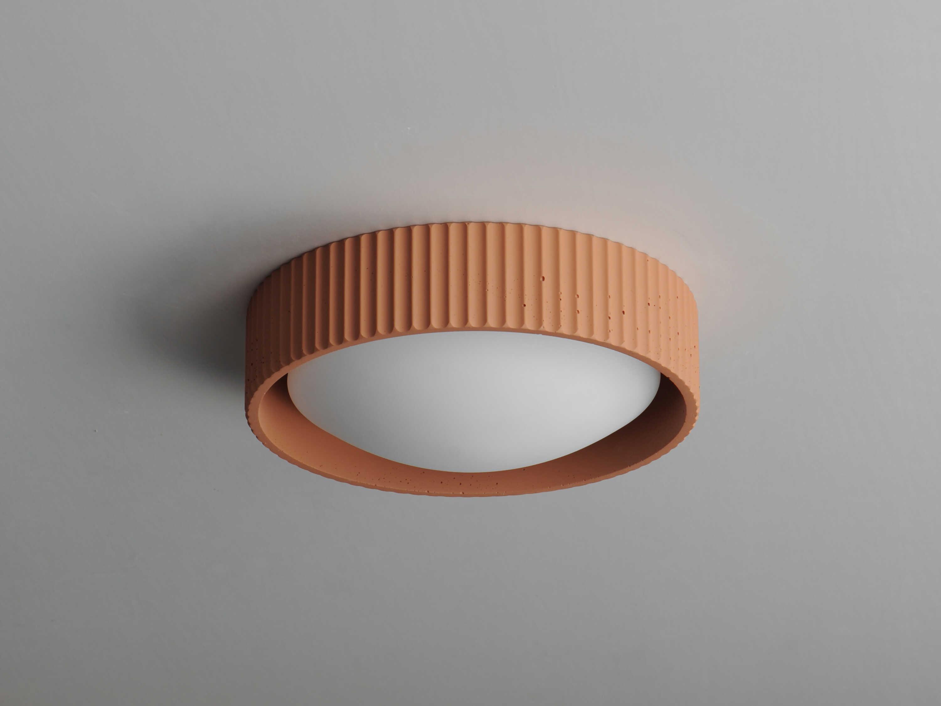 ET2 Souffle 1-Light Terra Cotta Orange LED Round Flush Mount