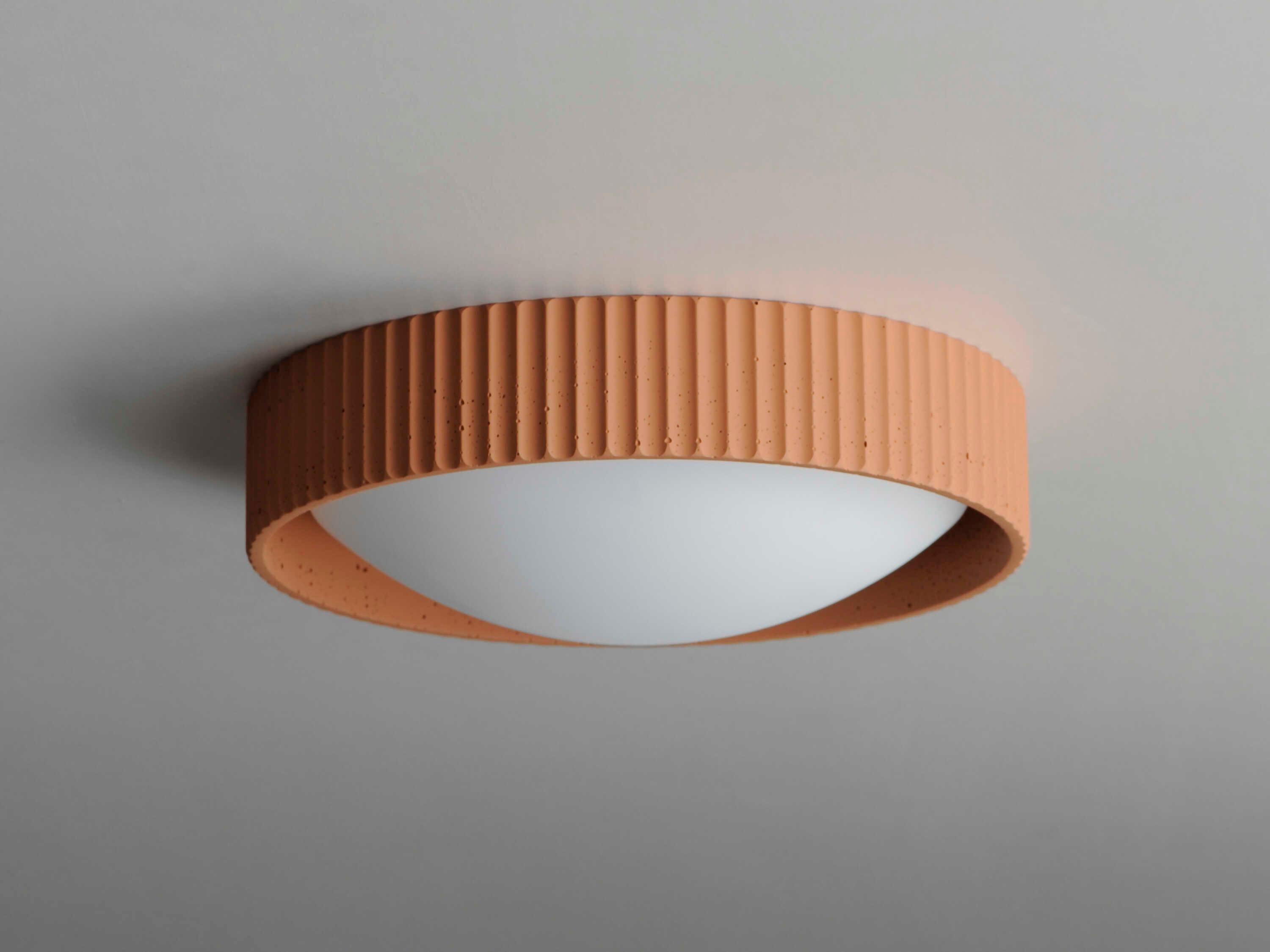 ET2 Souffle 1-Light Terra Cotta Orange LED Round Flush Mount