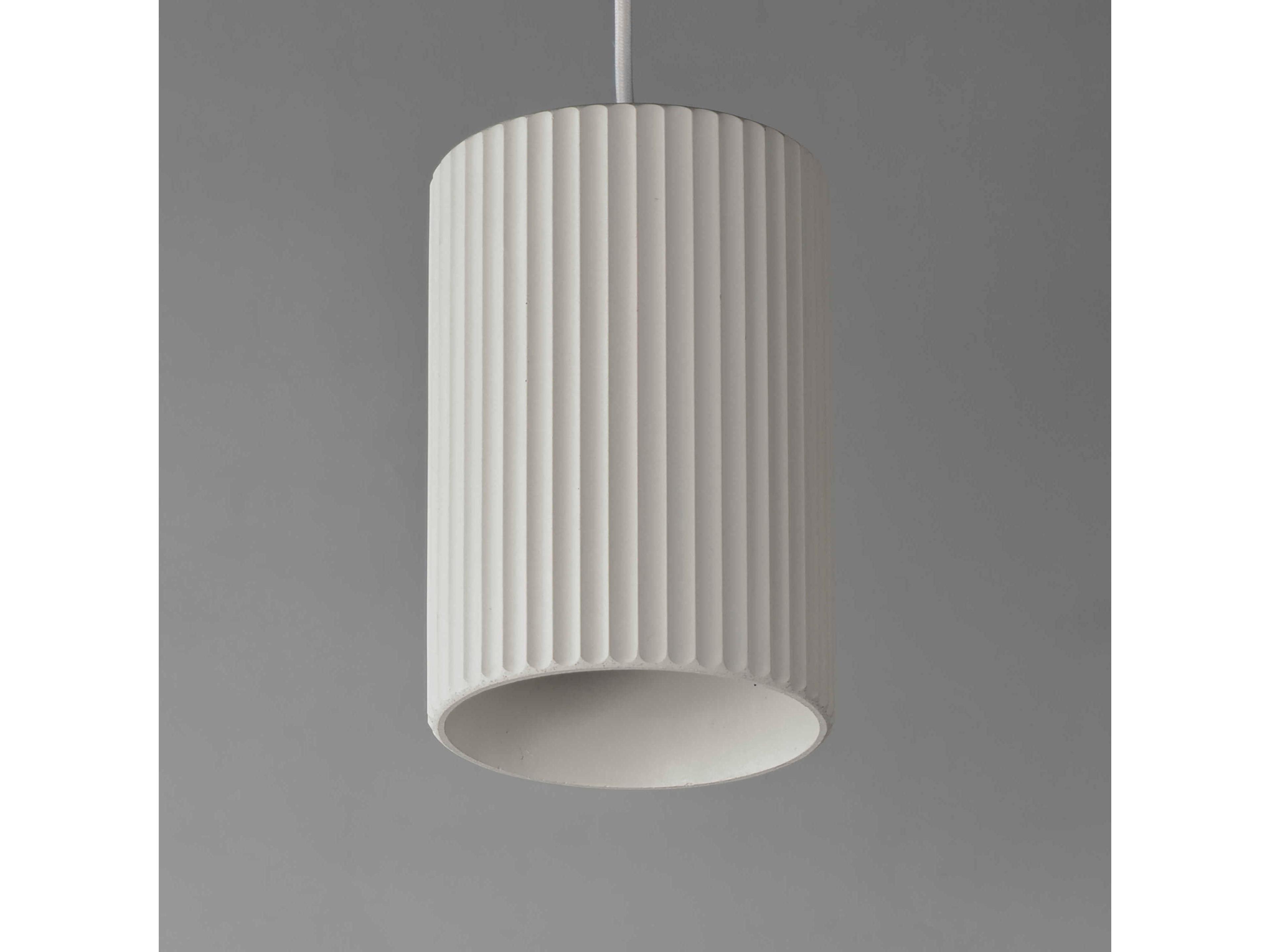 ET2 1-Light Chaulk White Cylinder Mini Pendant
