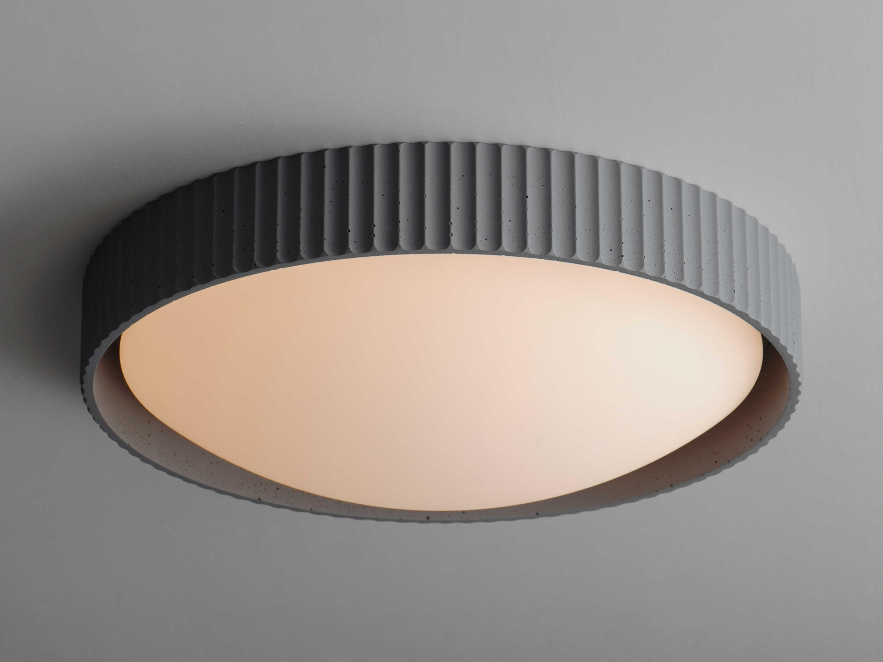 ET2 Souffle 1-Light Gray LED Round Flush Mount