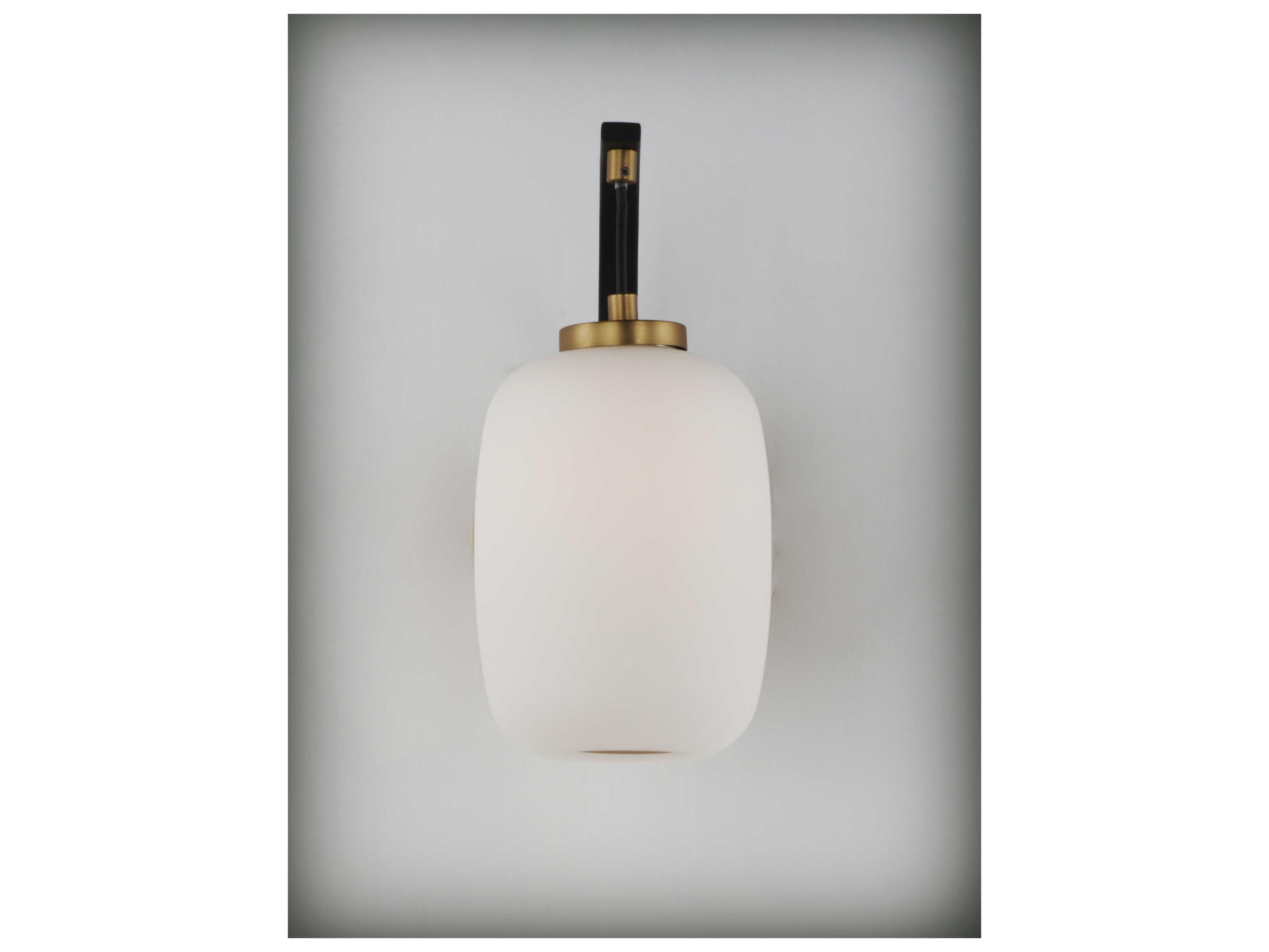 ET2 Soji 1-Light Black Gold Glass LED Wall Sconce