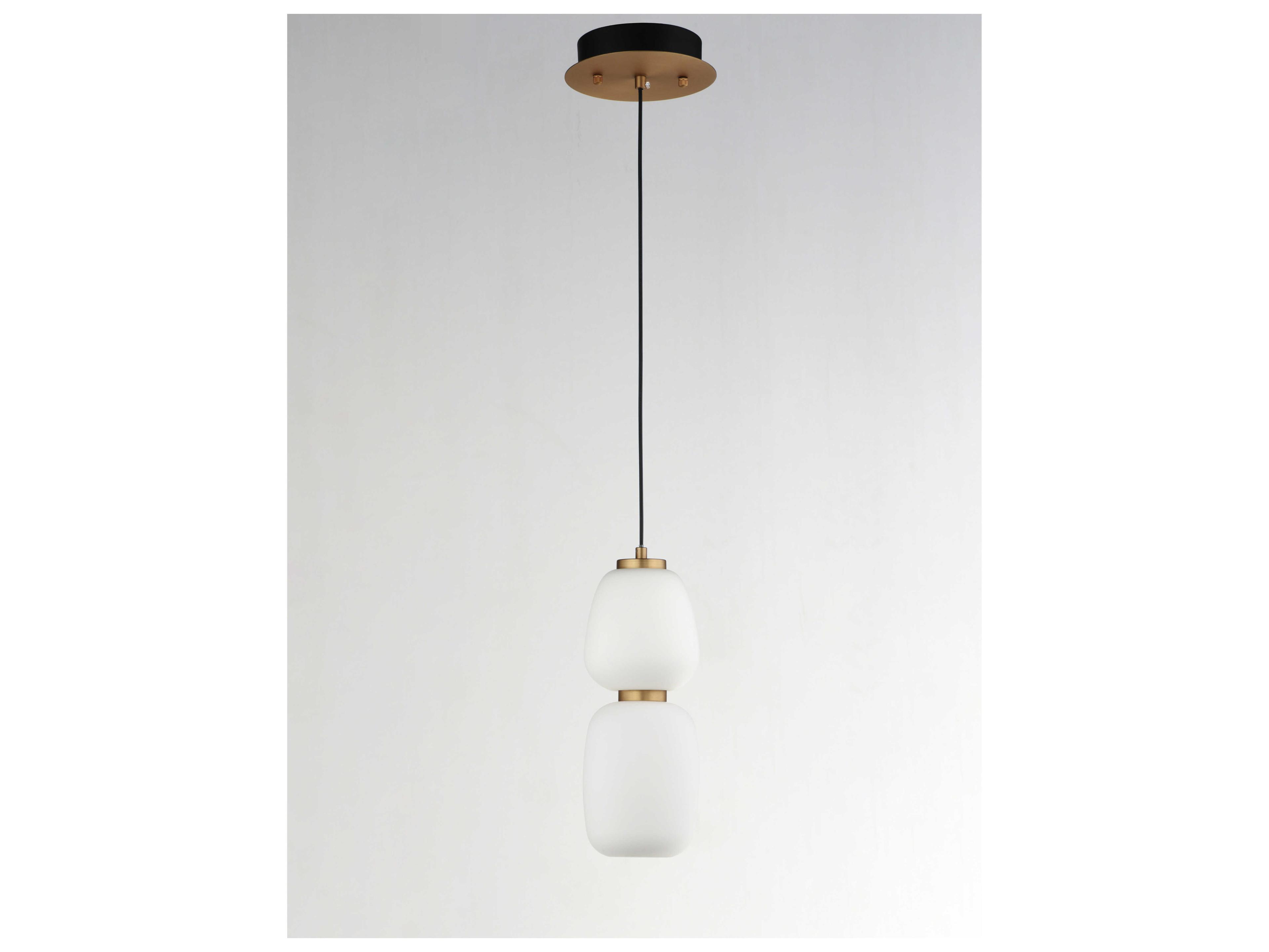 ET2 1-Light Black Gold Glass LED Geometric Mini Pendant