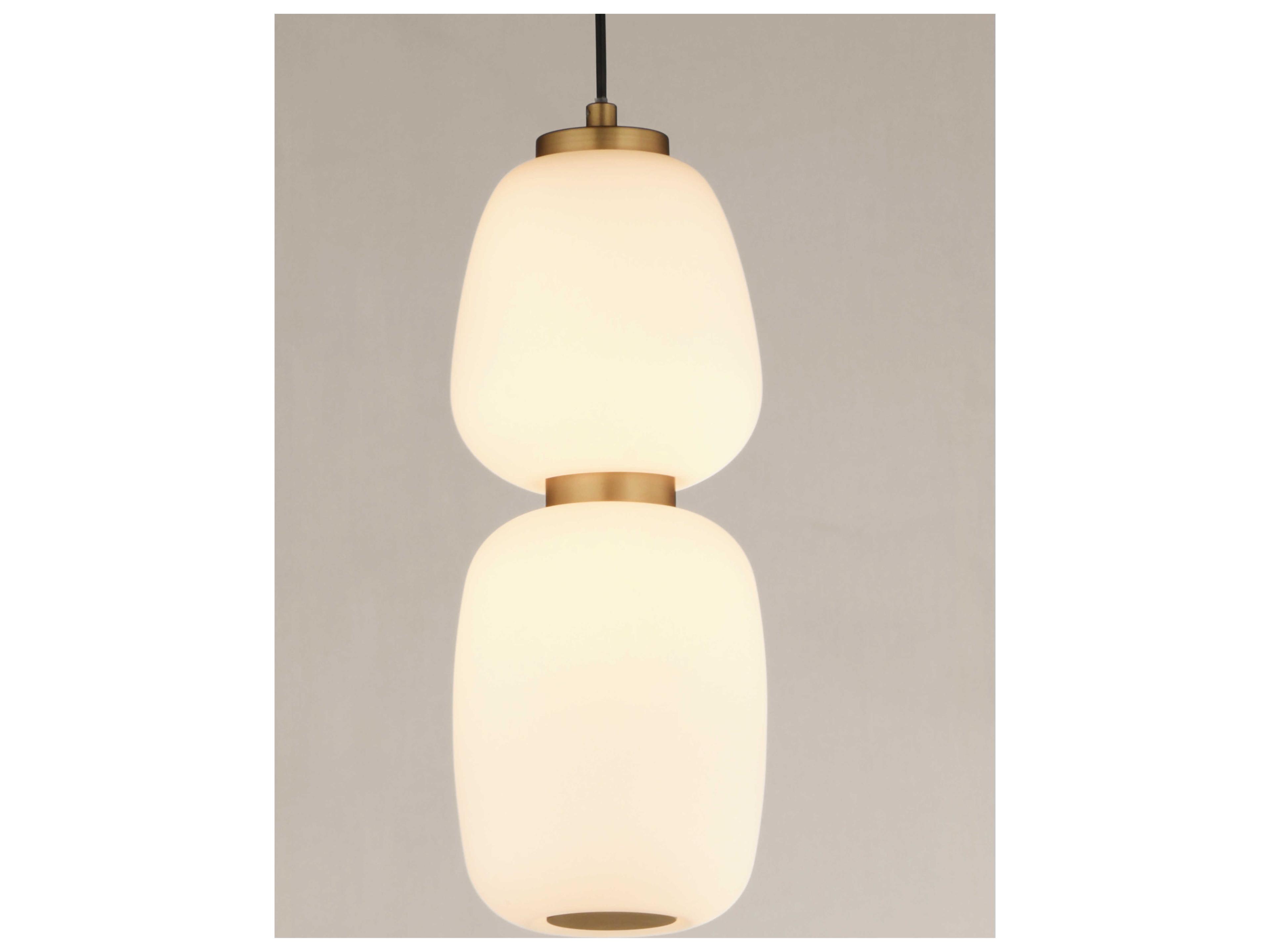 ET2 1-Light Black Gold Glass LED Geometric Mini Pendant