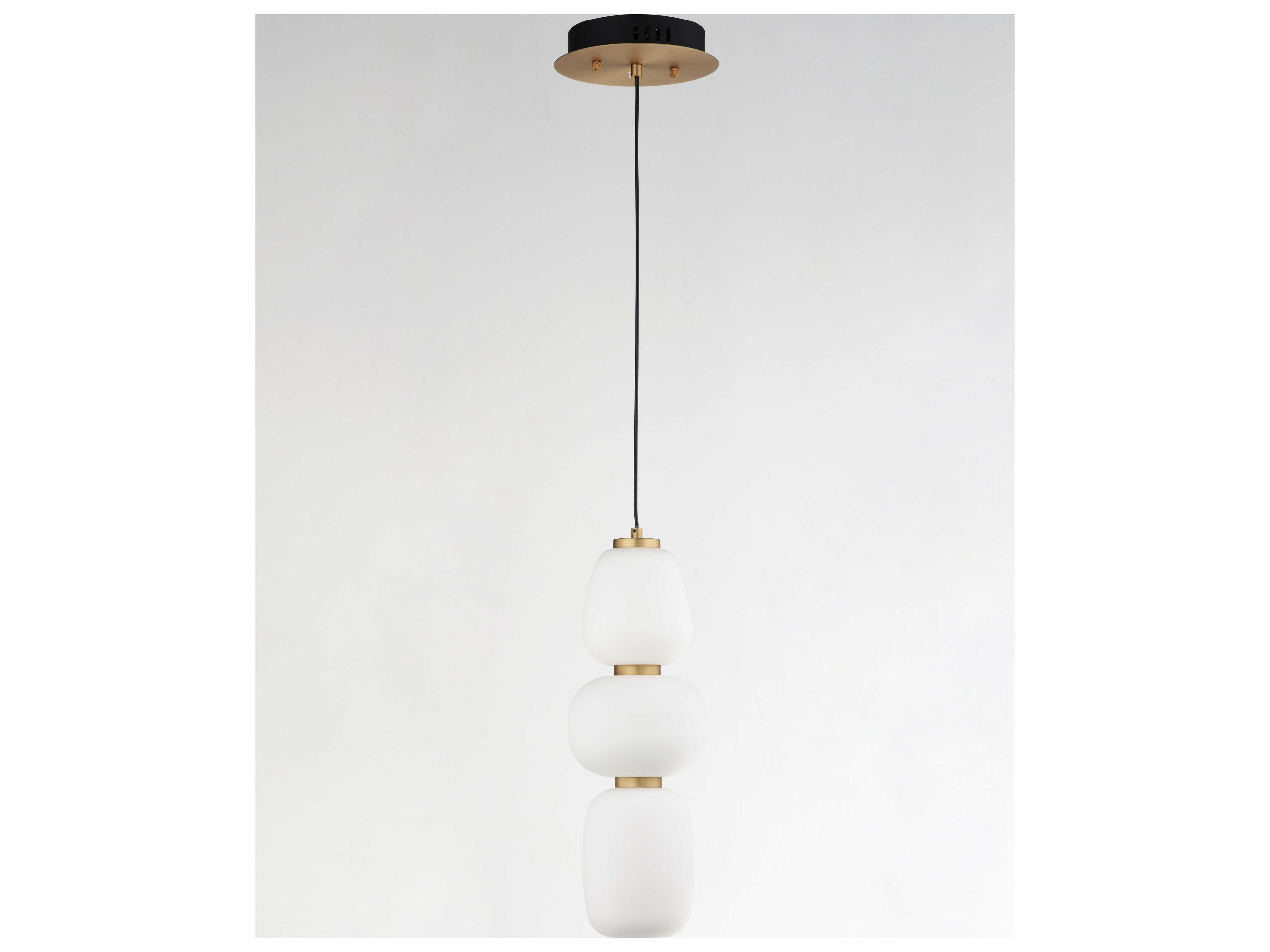 ET2 1-Light Black Gold Glass LED Geometric Mini Pendant