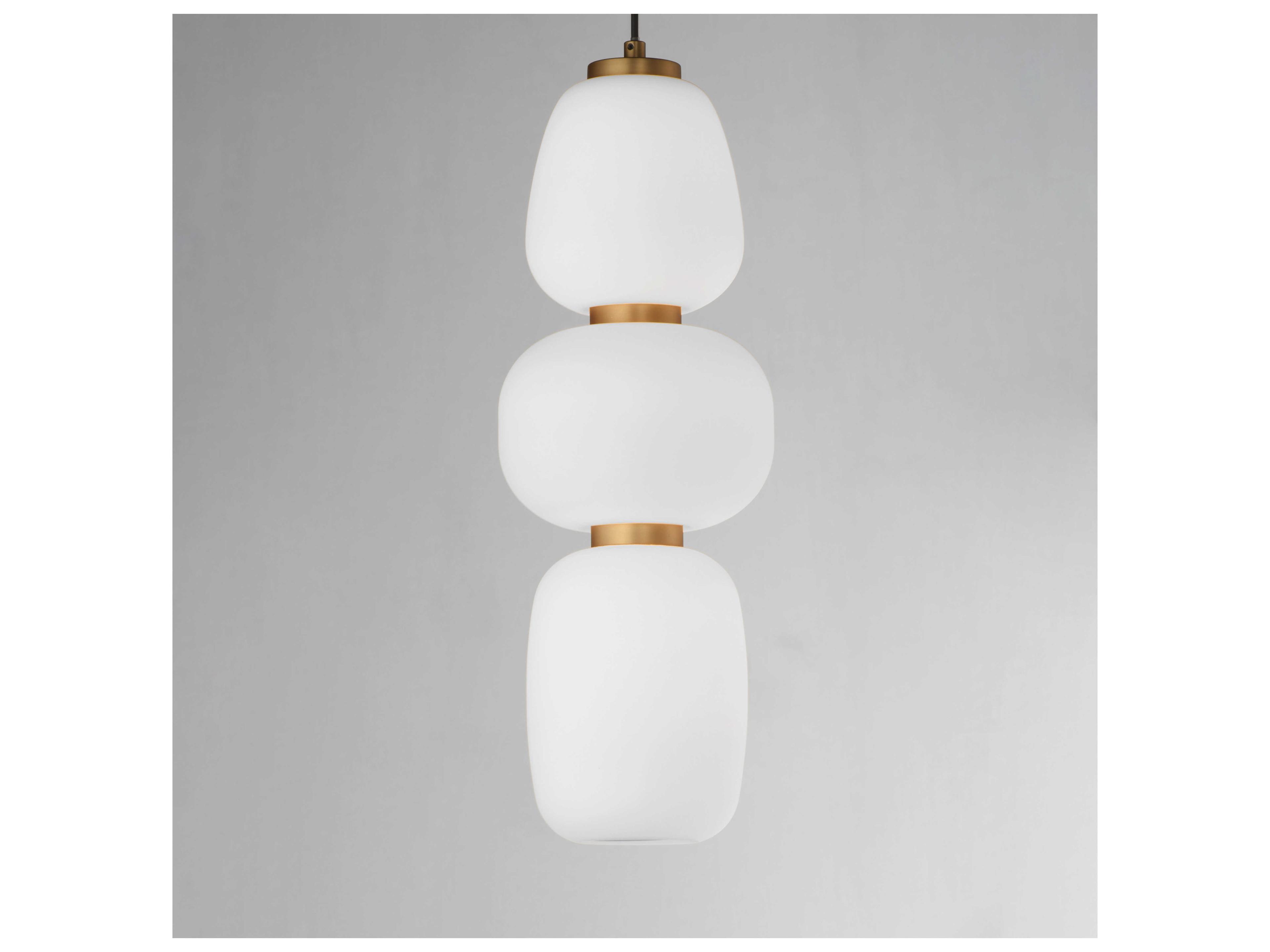 ET2 1-Light Black Gold Glass LED Geometric Mini Pendant