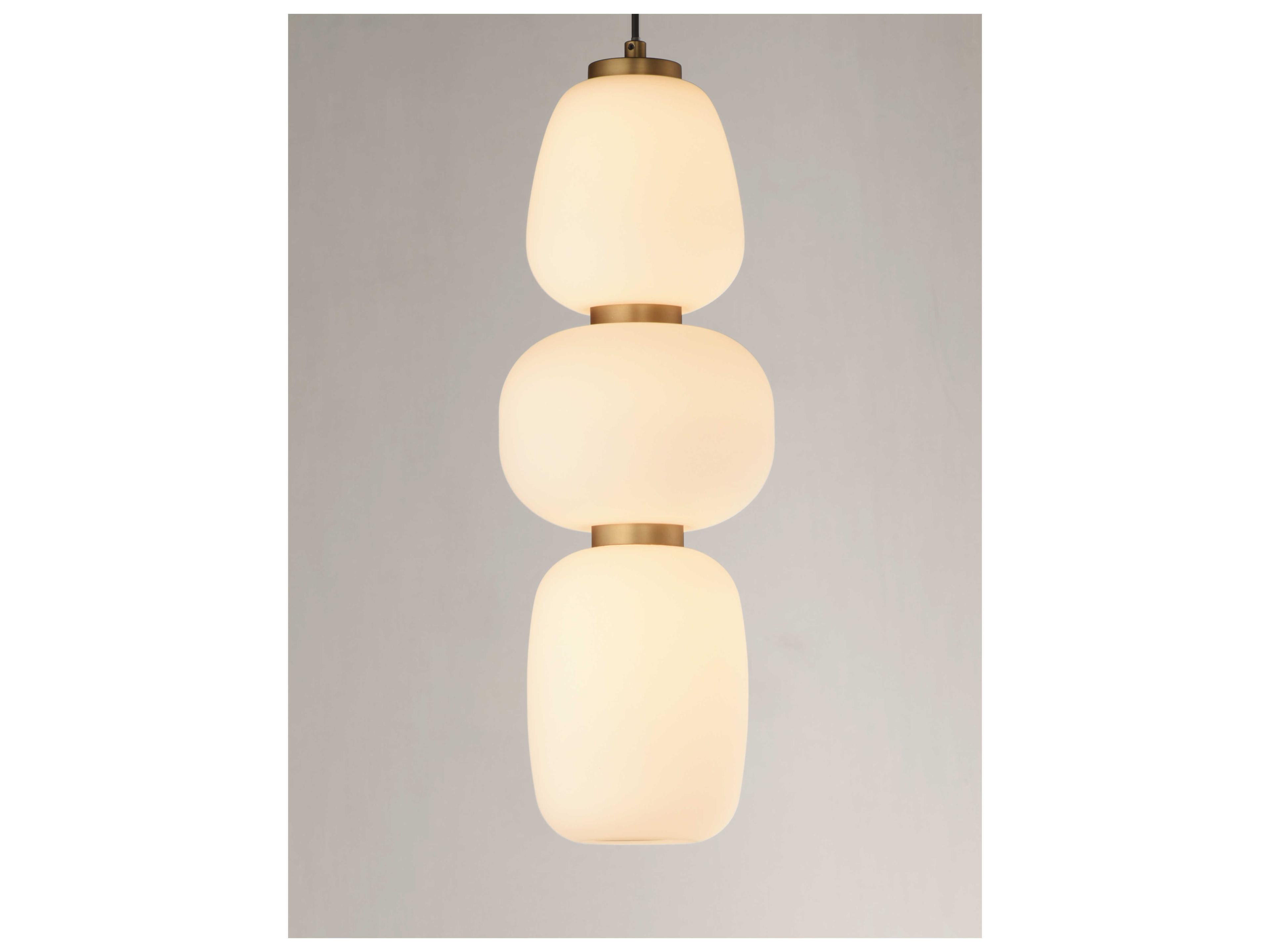 ET2 1-Light Black Gold Glass LED Geometric Mini Pendant