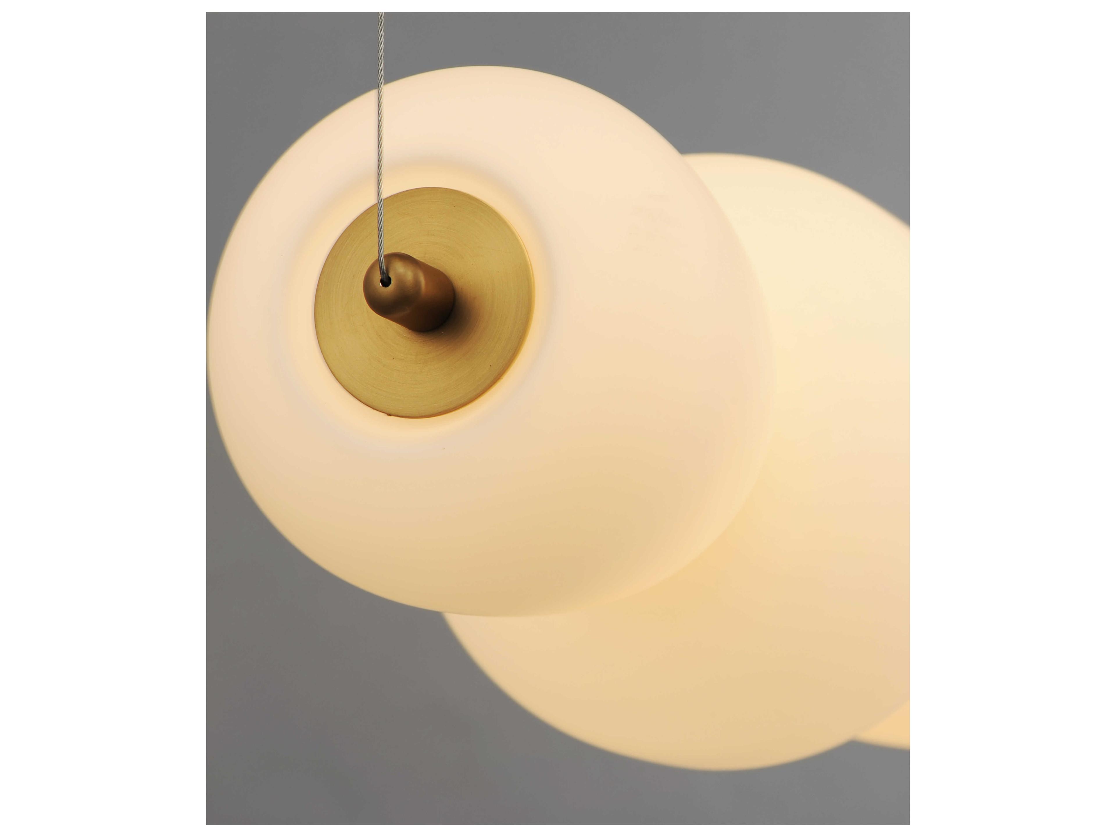 ET2 Soji 2-Light Black Gold Glass LED Geometric Linear Island Pendant