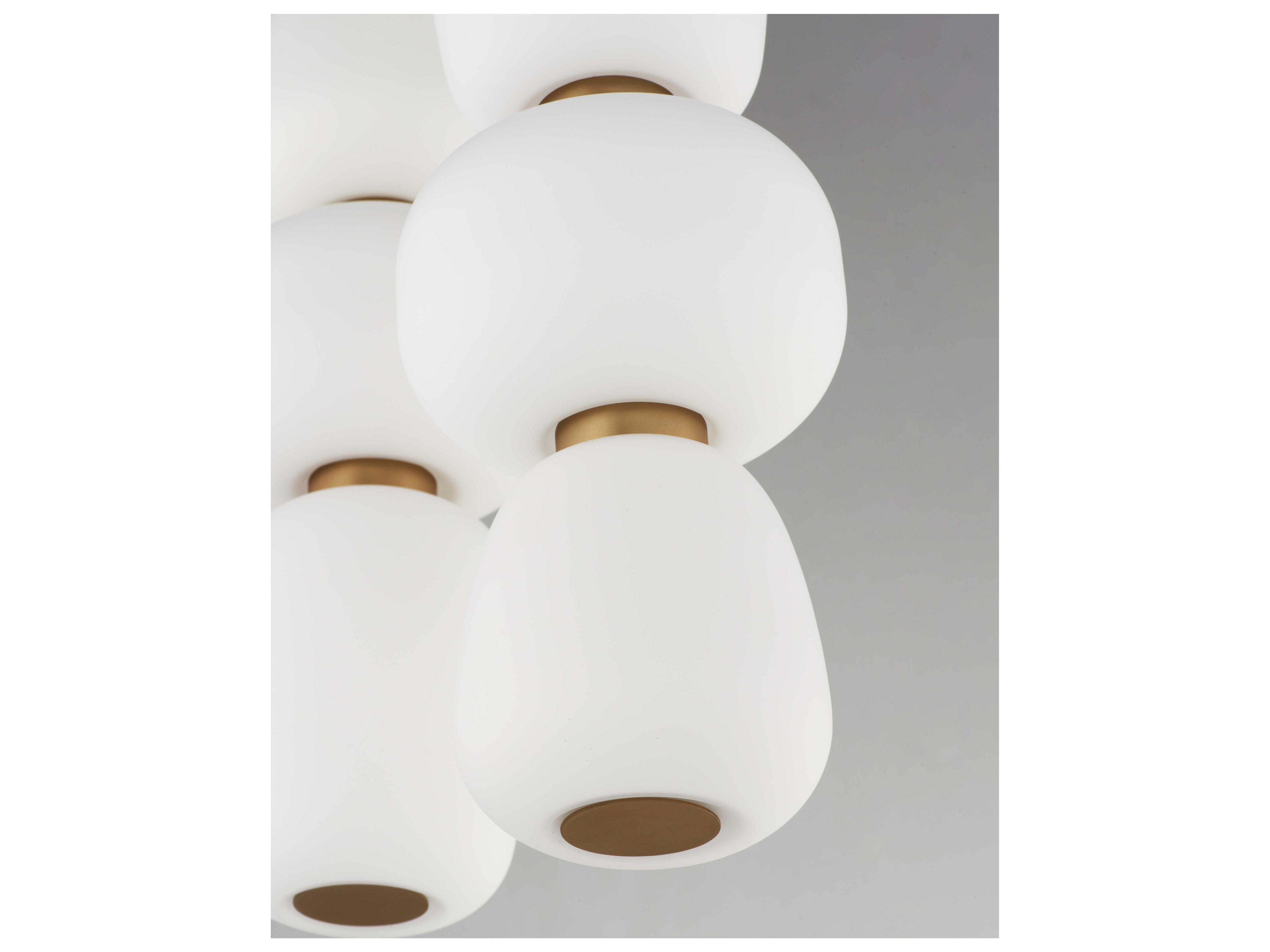 ET2 Soji 3-Light Black Gold Glass LED Geometric Tiered Pendant