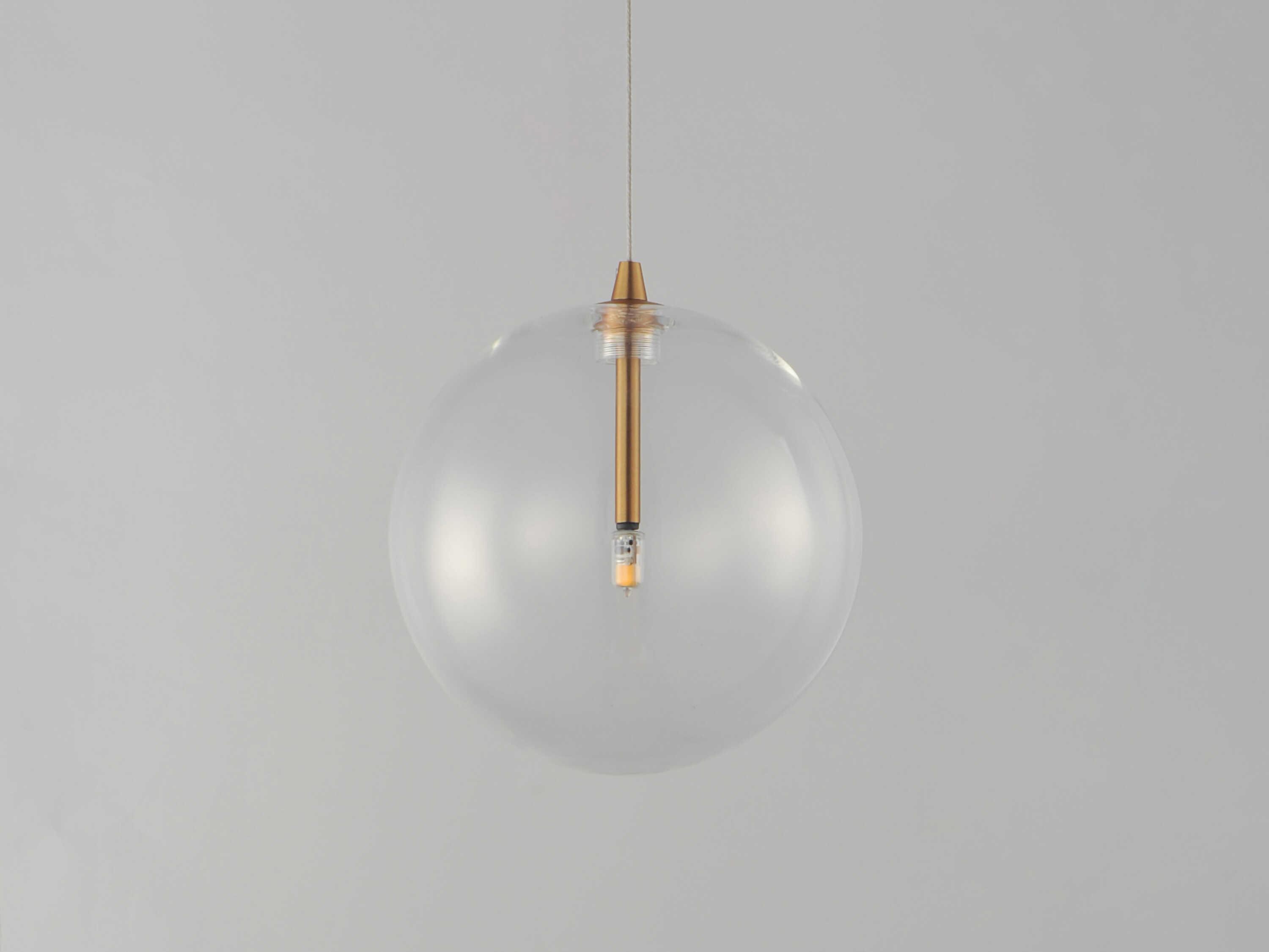 ET2 1-Light Natural Aged Brass Globe Mini Pendant