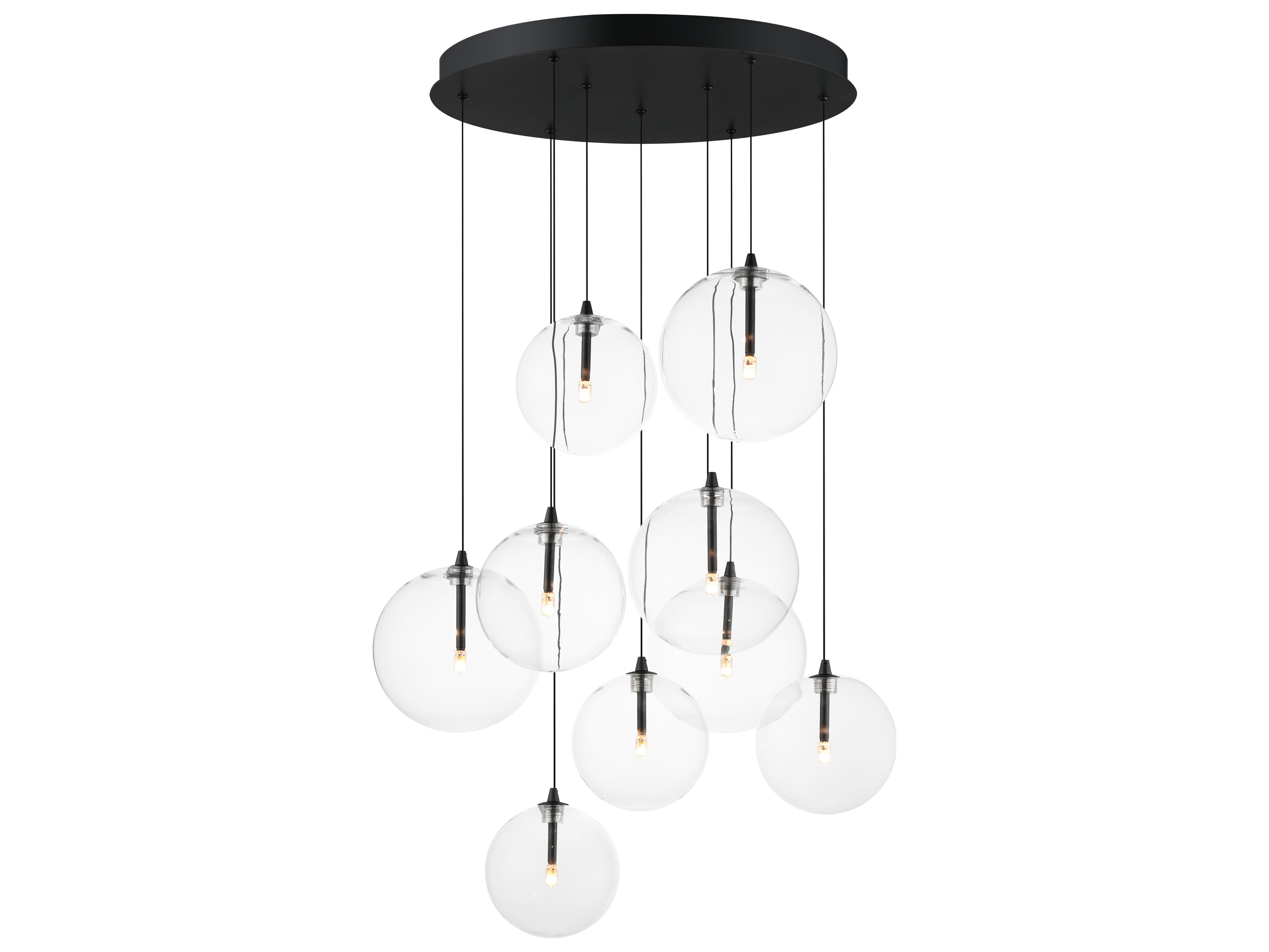 ET2 Global 9-Light Black Globe Pendant