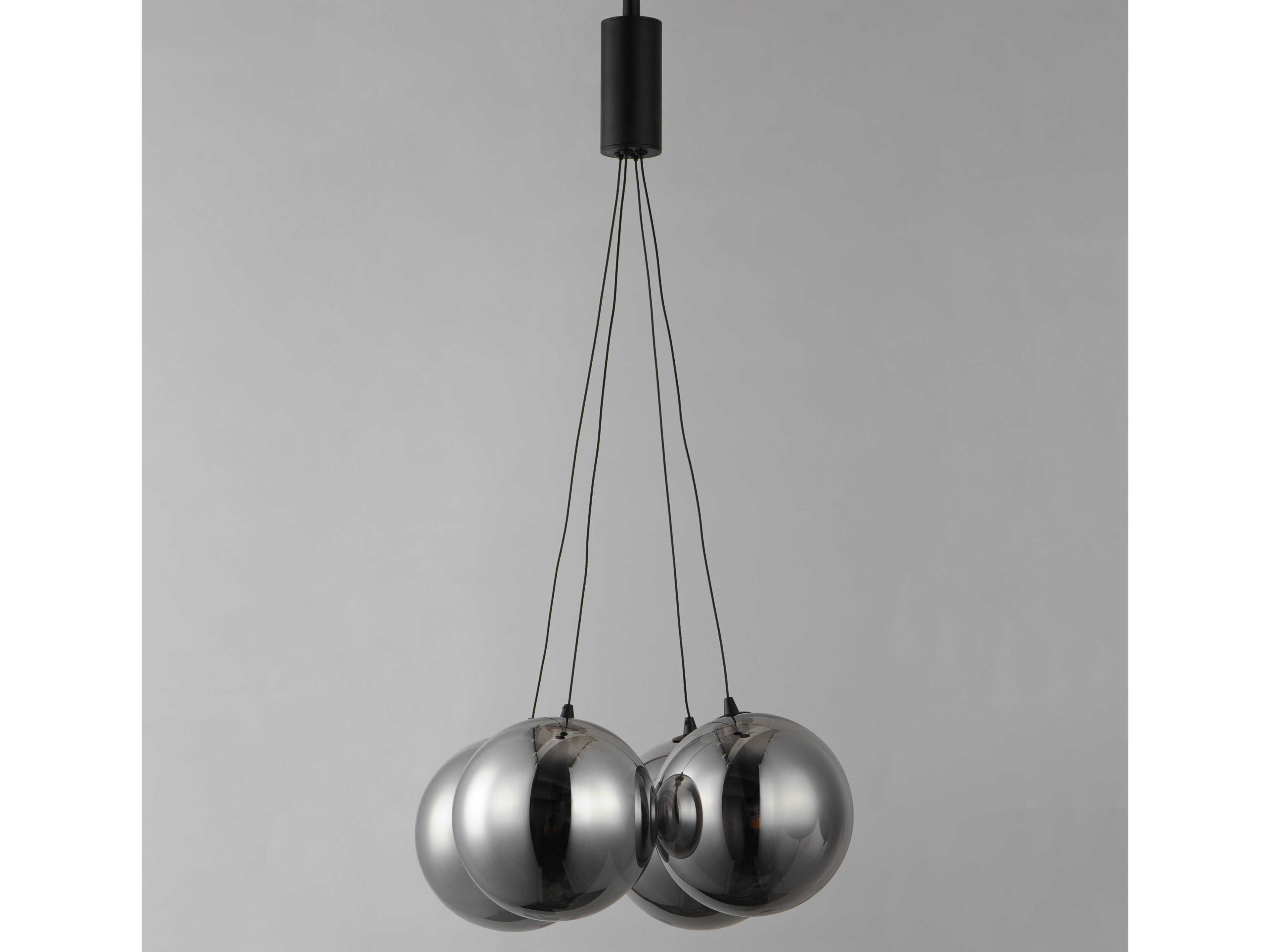 ET2 Burst 4-Light Black Glass LED Globe Pendant