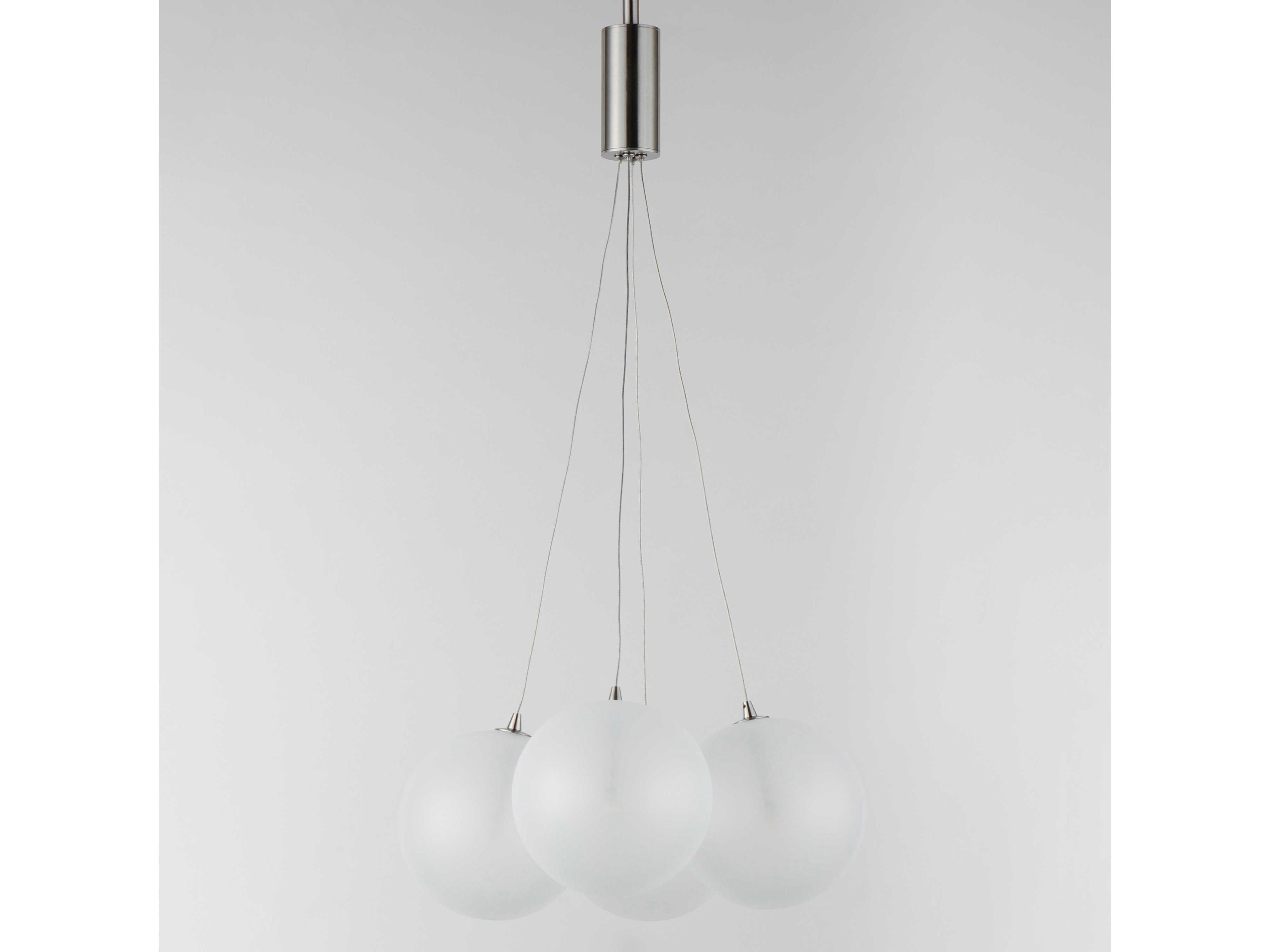 ET2 Burst 4-Light Satin Nickel Glass LED Globe Pendant