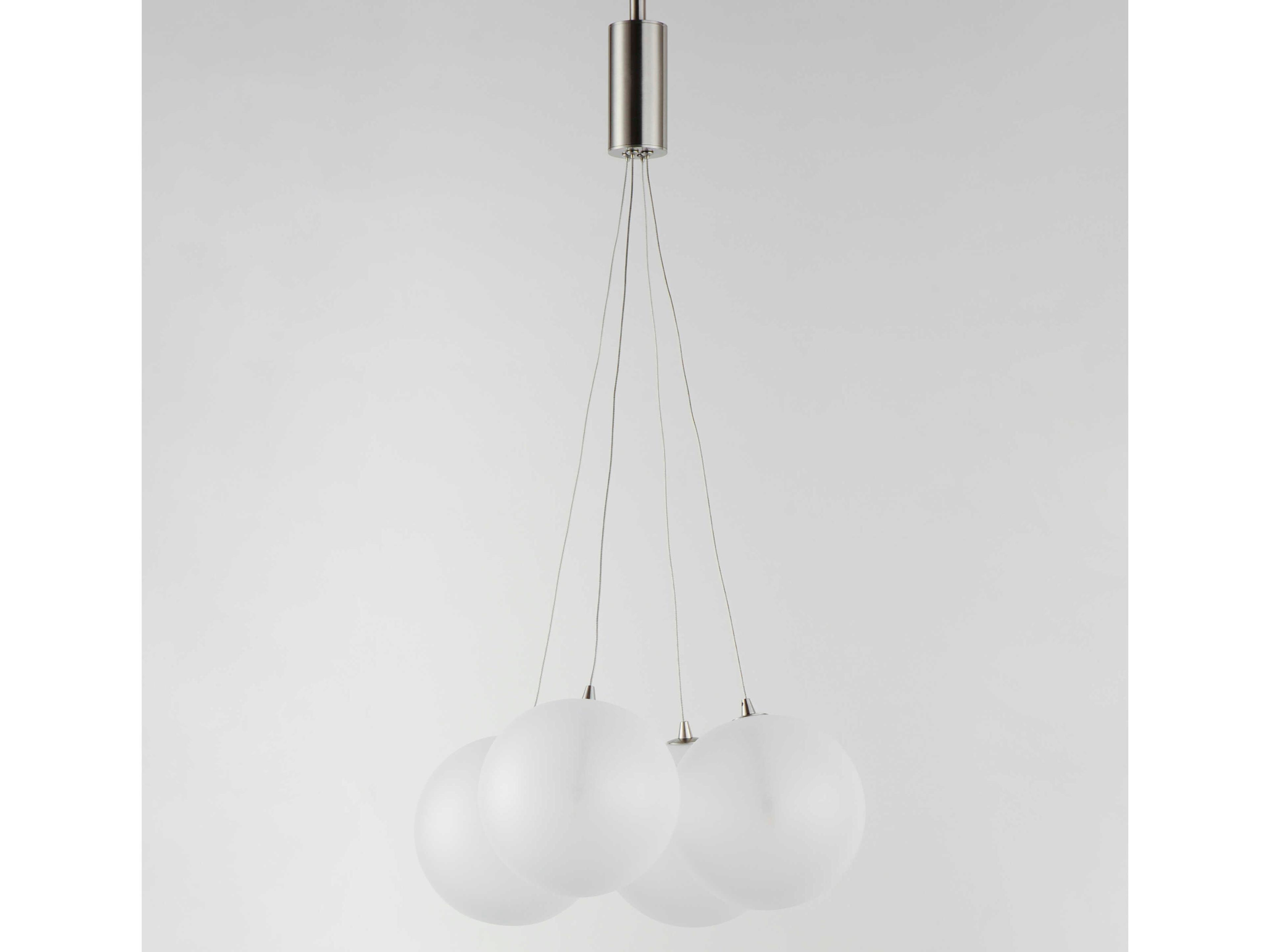 ET2 Burst 4-Light Satin Nickel Glass LED Globe Pendant