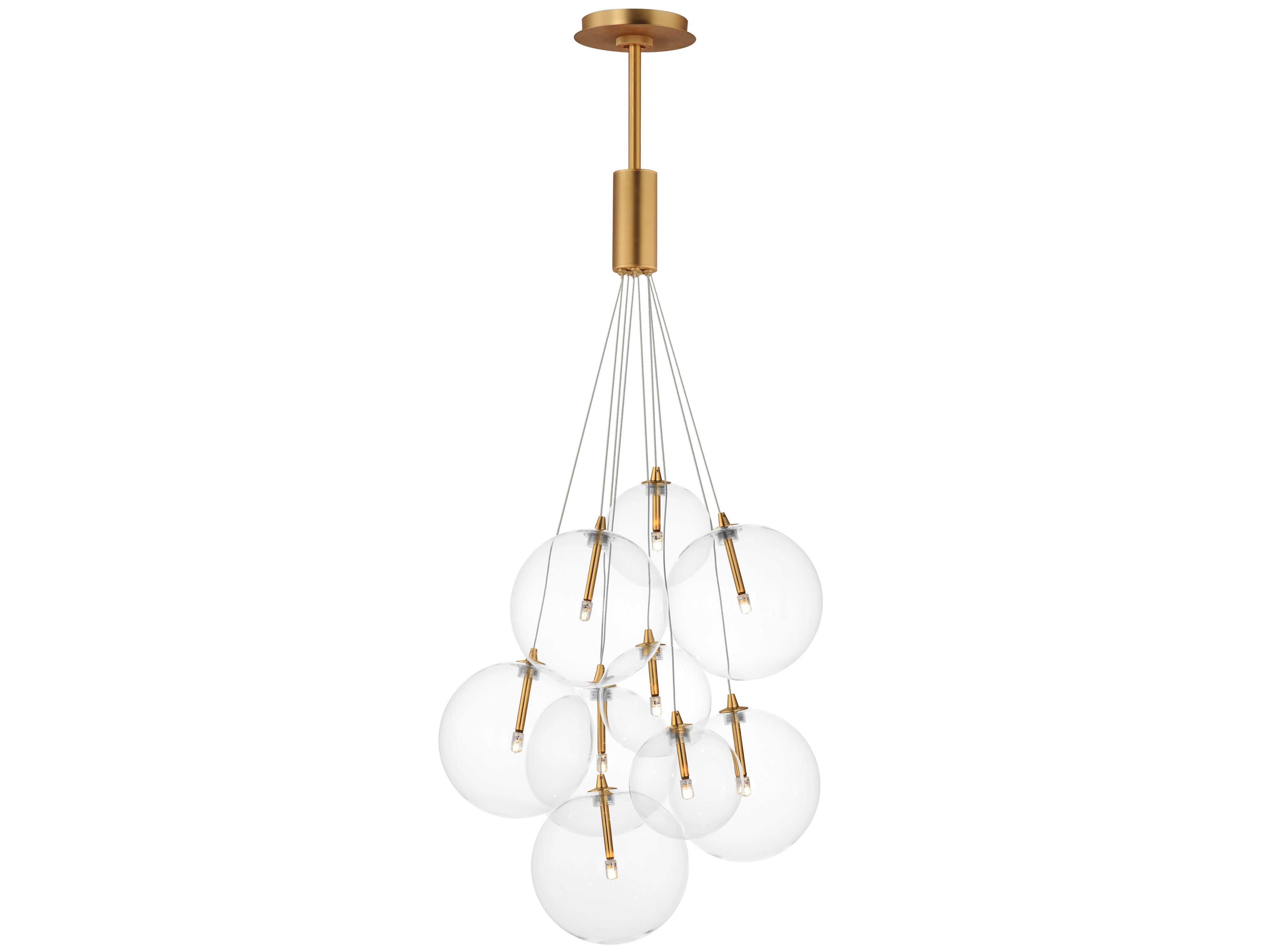 ET2 Burst 9-Light Gold Globe Pendant