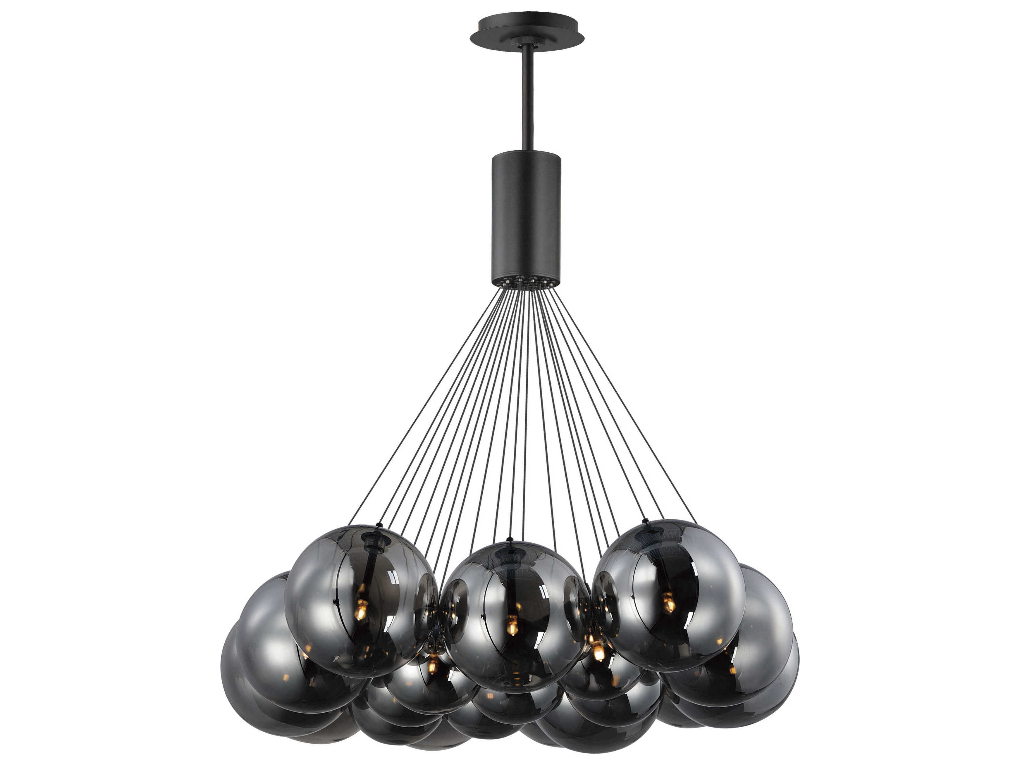ET2 Burst 20-Light Black Globe Pendant
