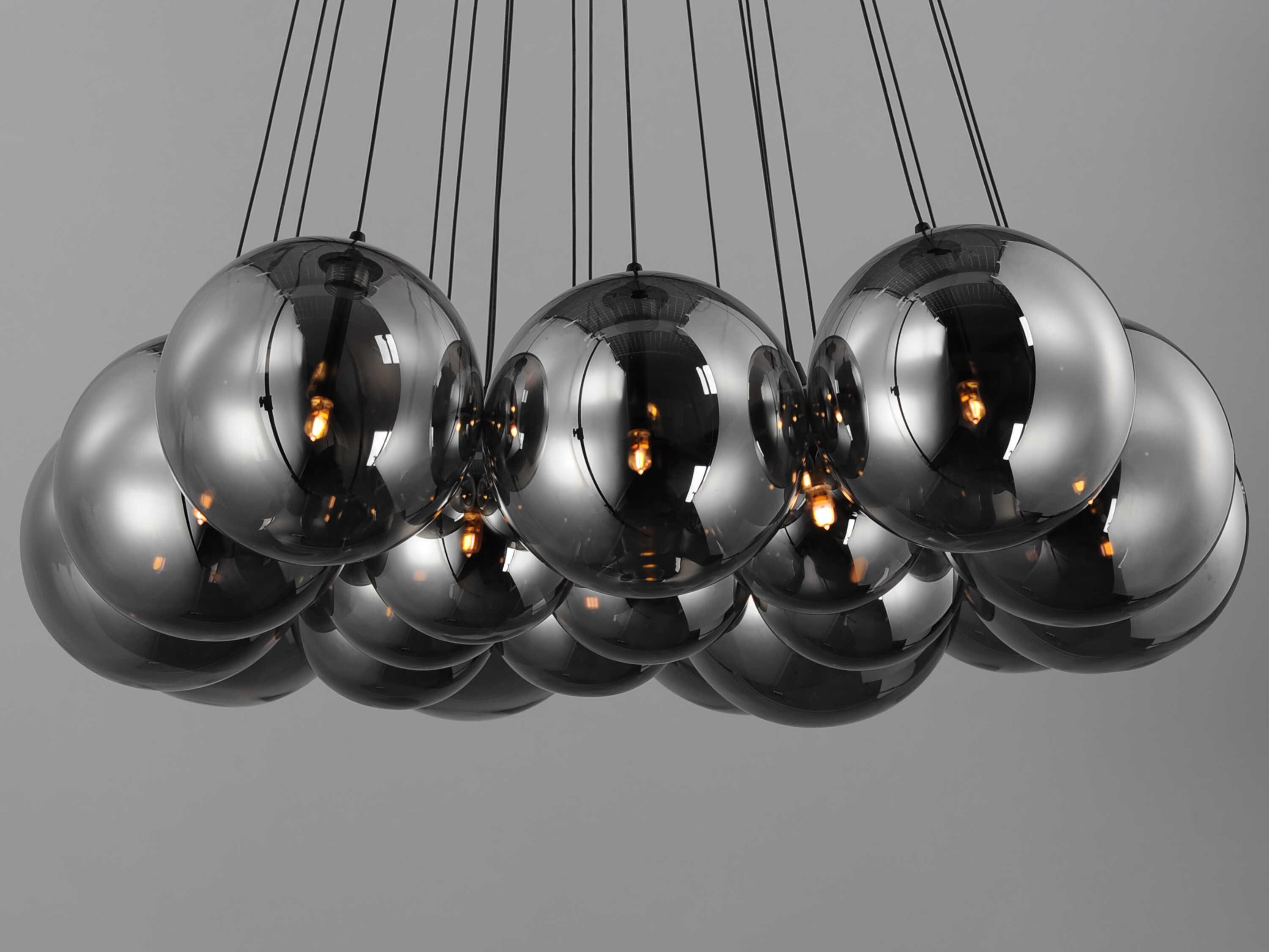 ET2 Burst 20-Light Black Globe Pendant