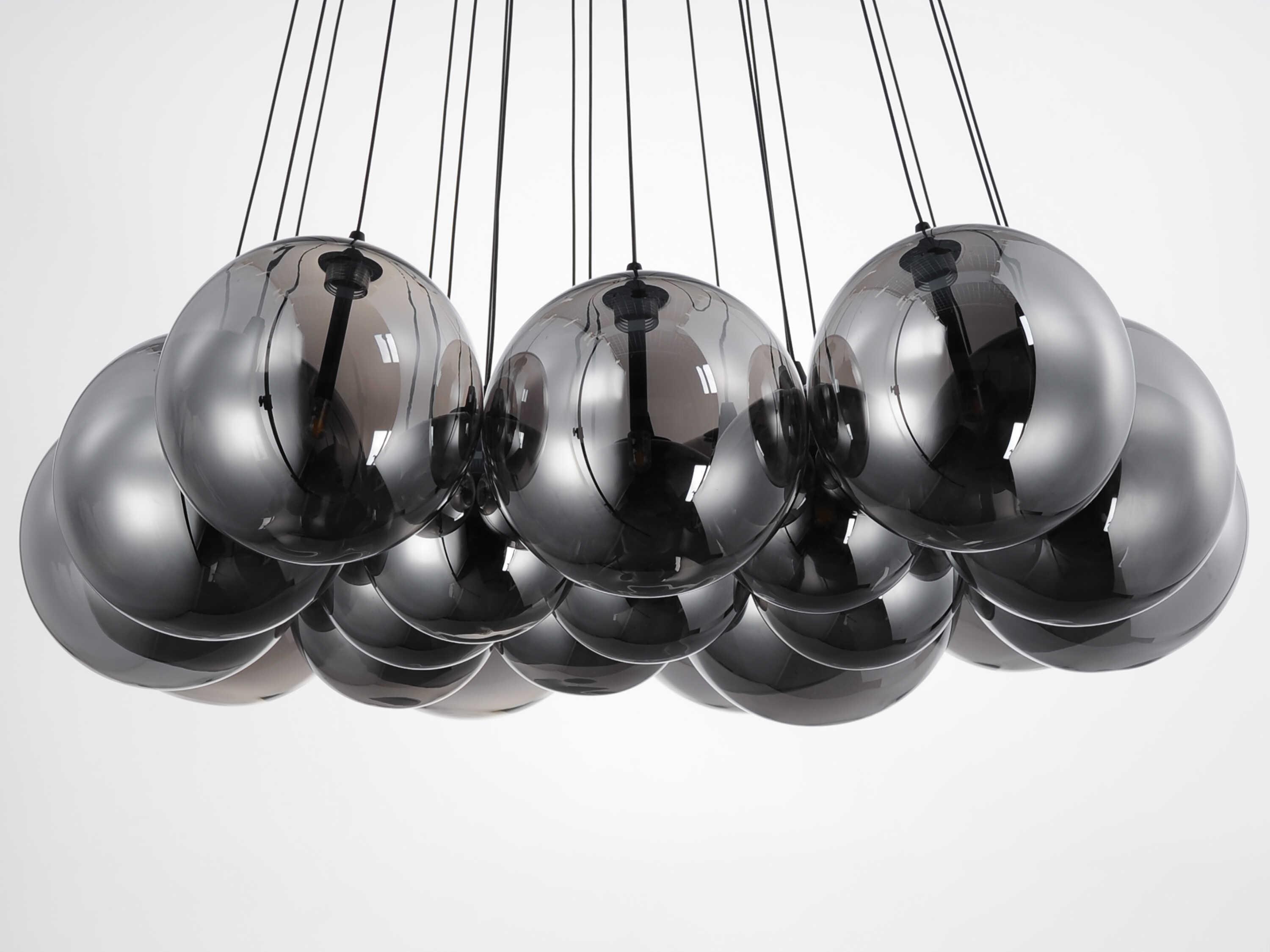 ET2 Burst 20-Light Black Globe Pendant