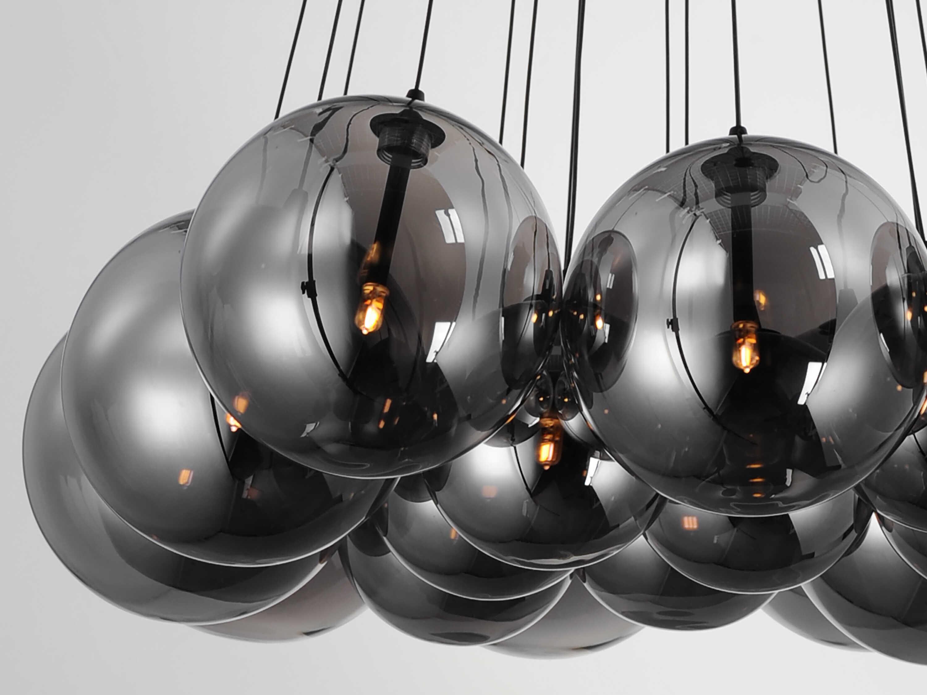 ET2 Burst 20-Light Black Globe Pendant