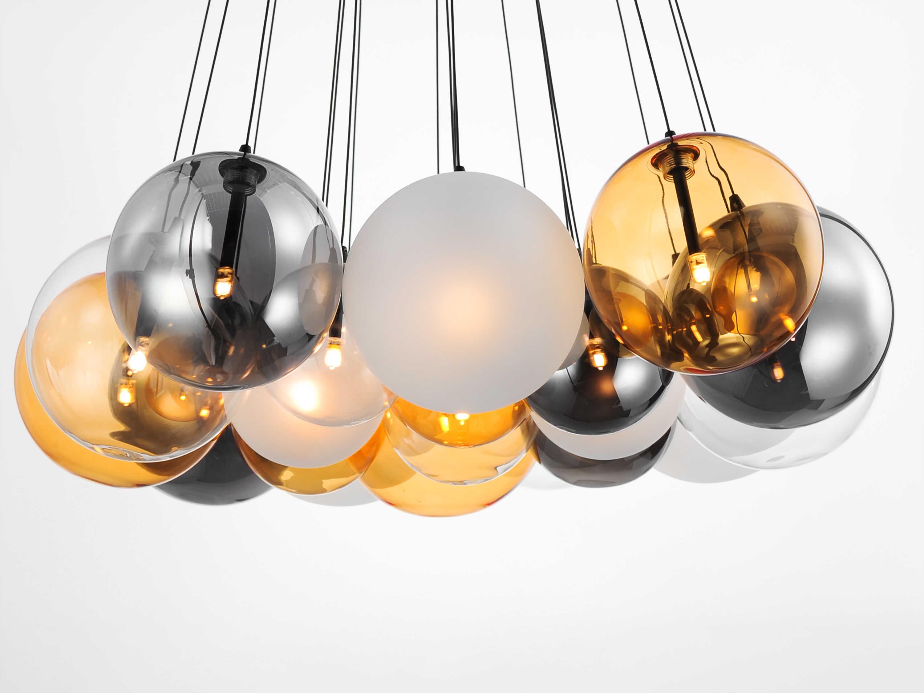 ET2 Burst 20-Light Black Globe Pendant