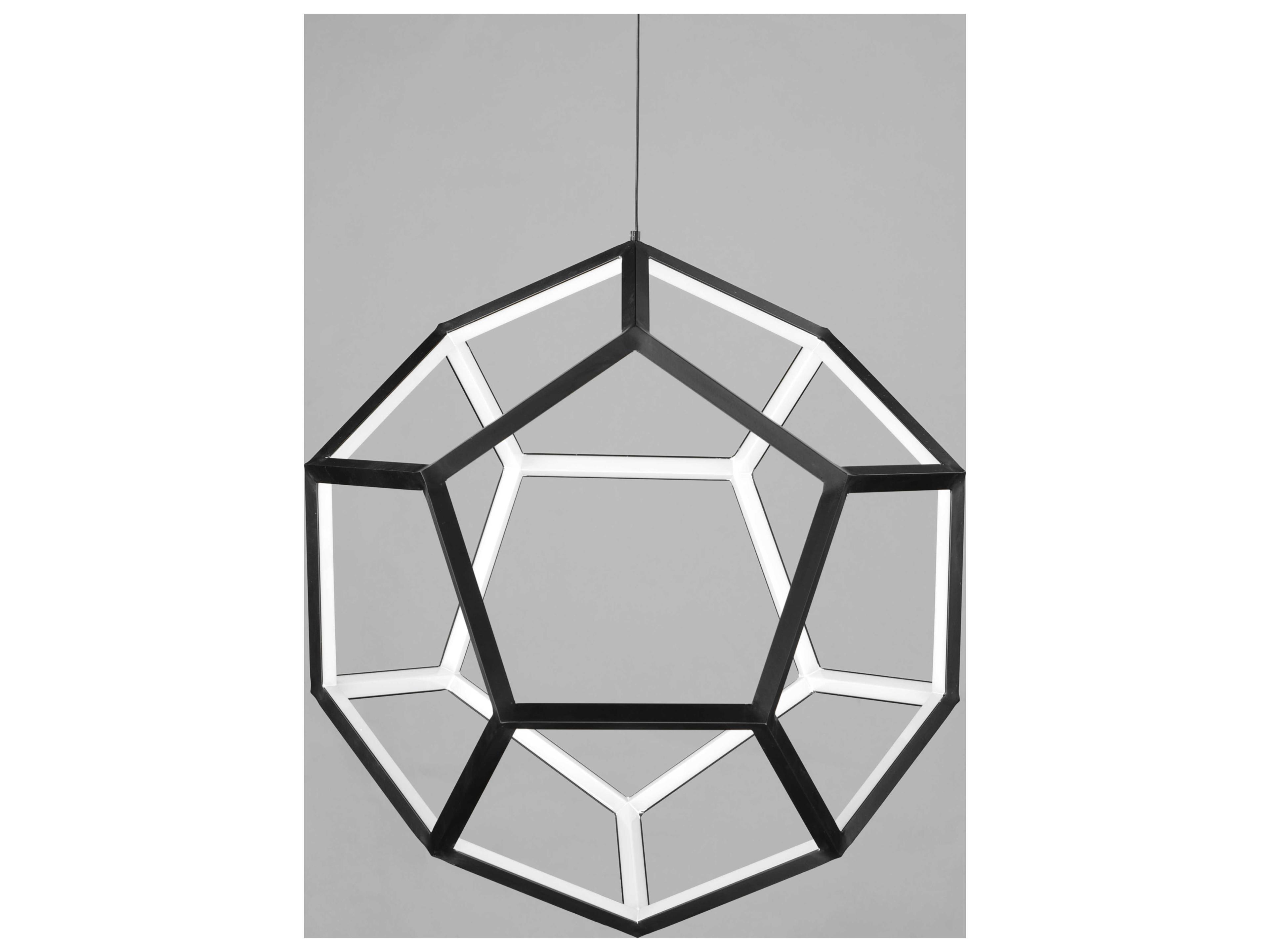 ET2 Penta 1-Light Black LED Geometric Pendant