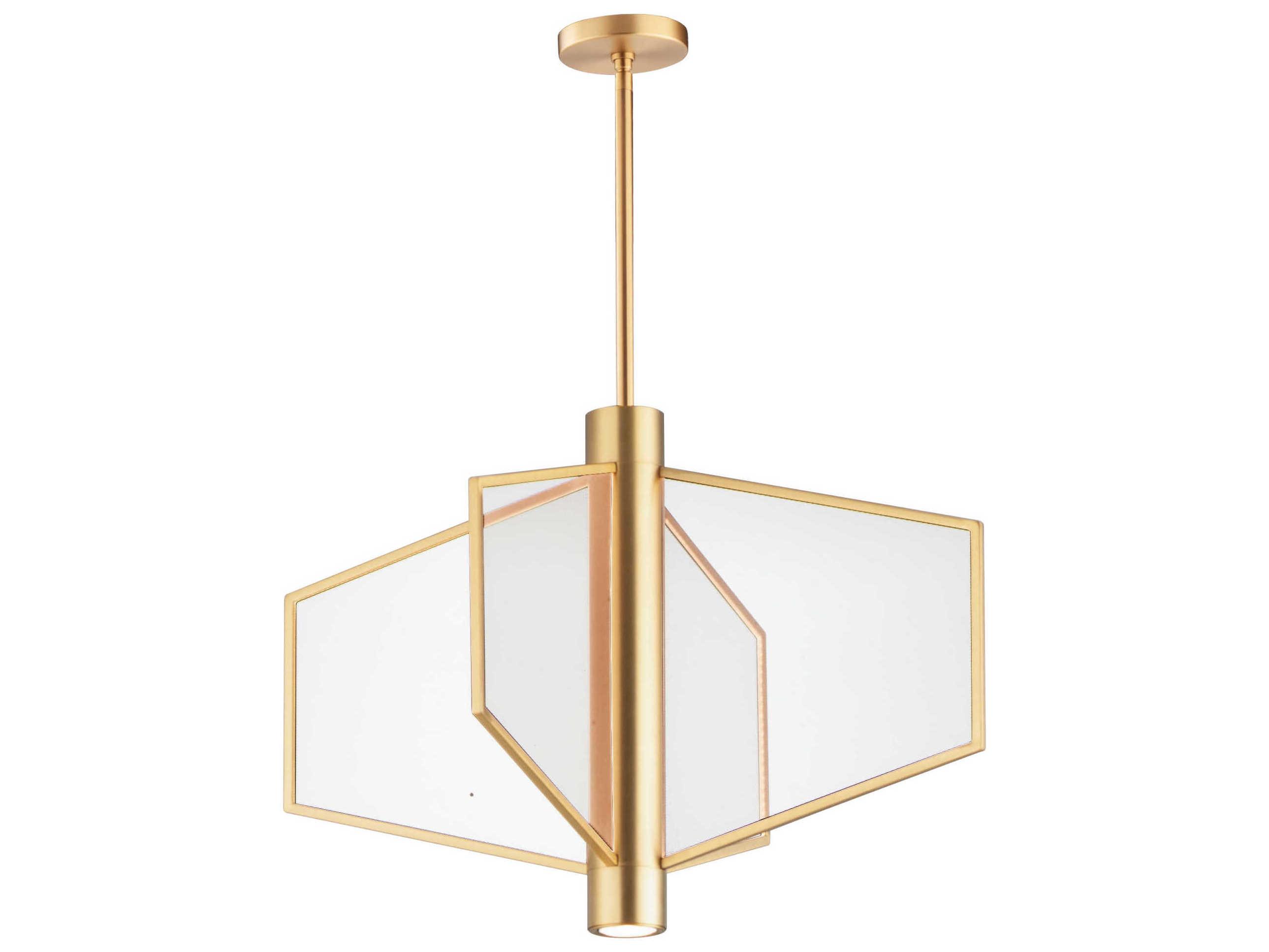ET2 Telstar 4-Light Natural Aged Brass LED Linear Pendant