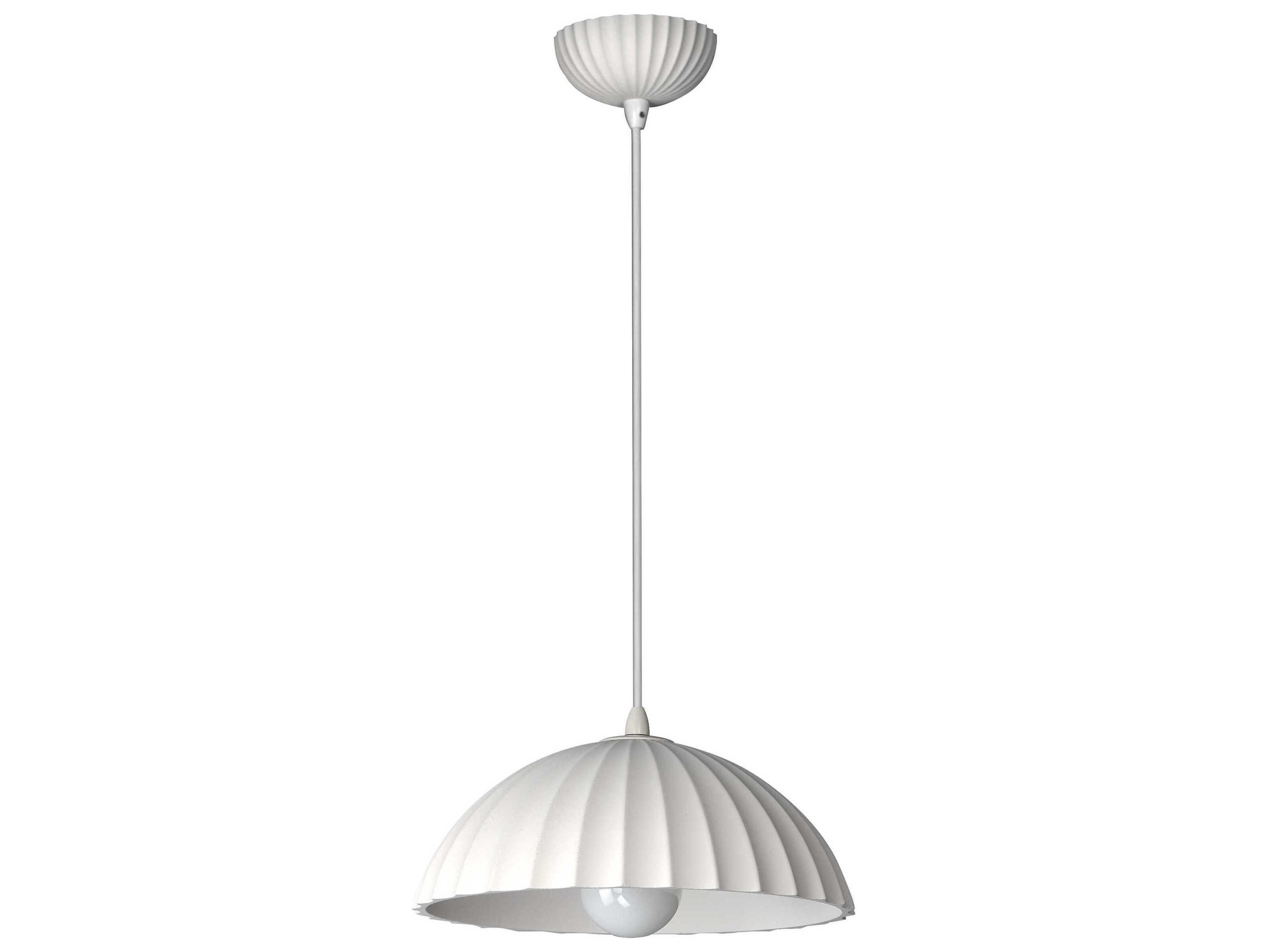 ET2 Basilica 1-Light Chaulk White Dome Pendant