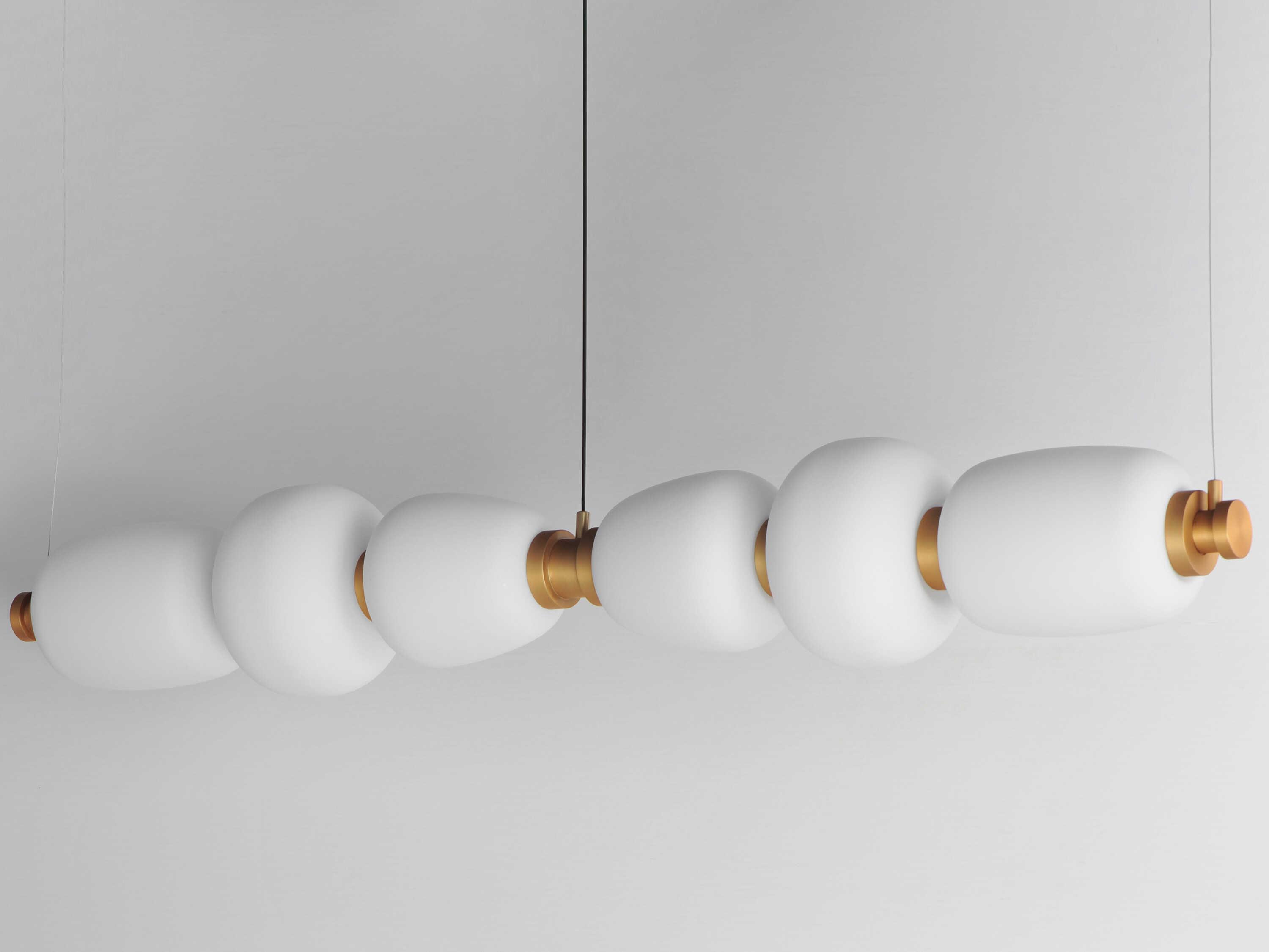 ET2 Soji 6-Light Black Gold Geometric Linear Island Pendant