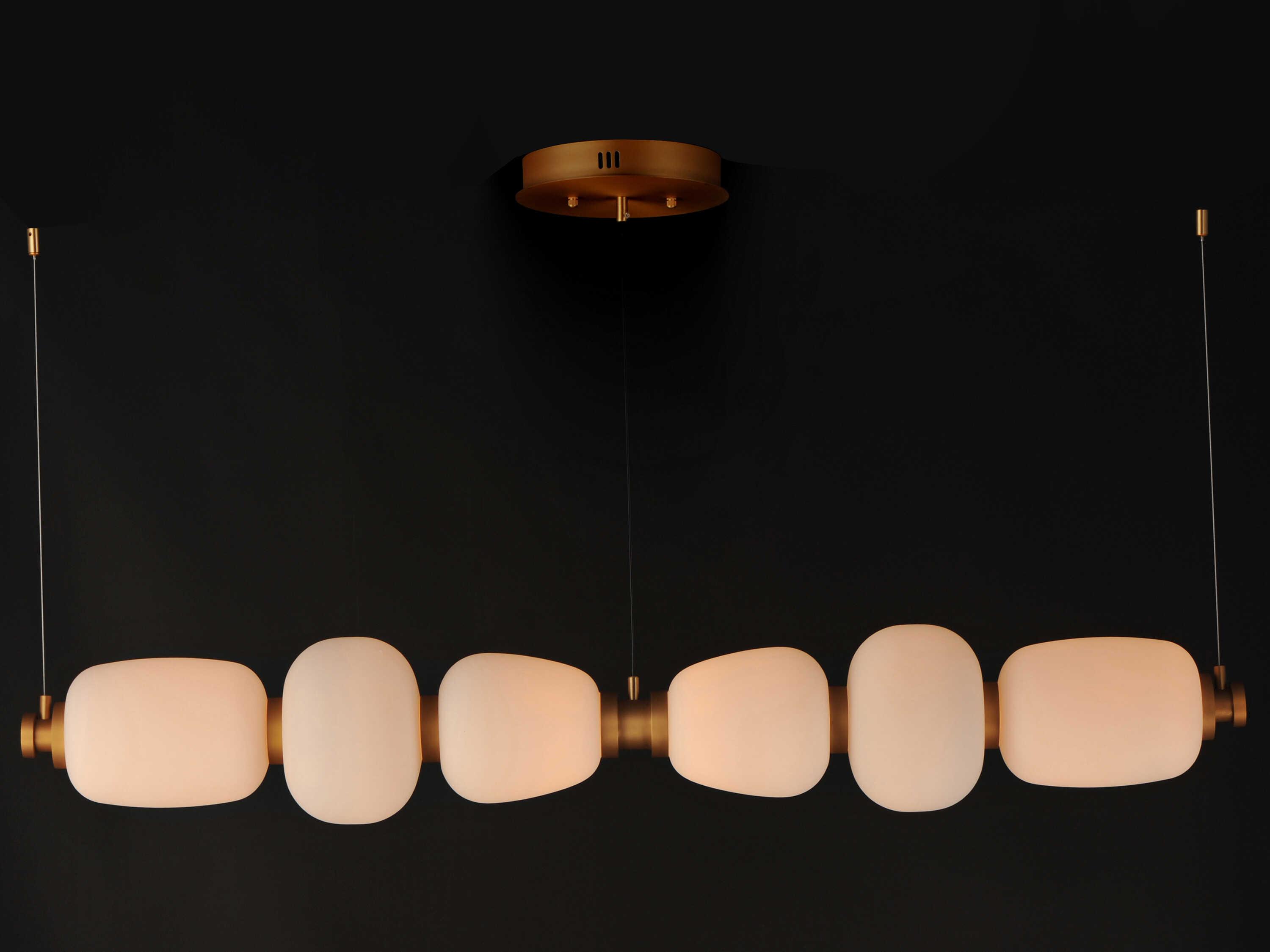 ET2 Soji 6-Light Black Gold Geometric Linear Island Pendant