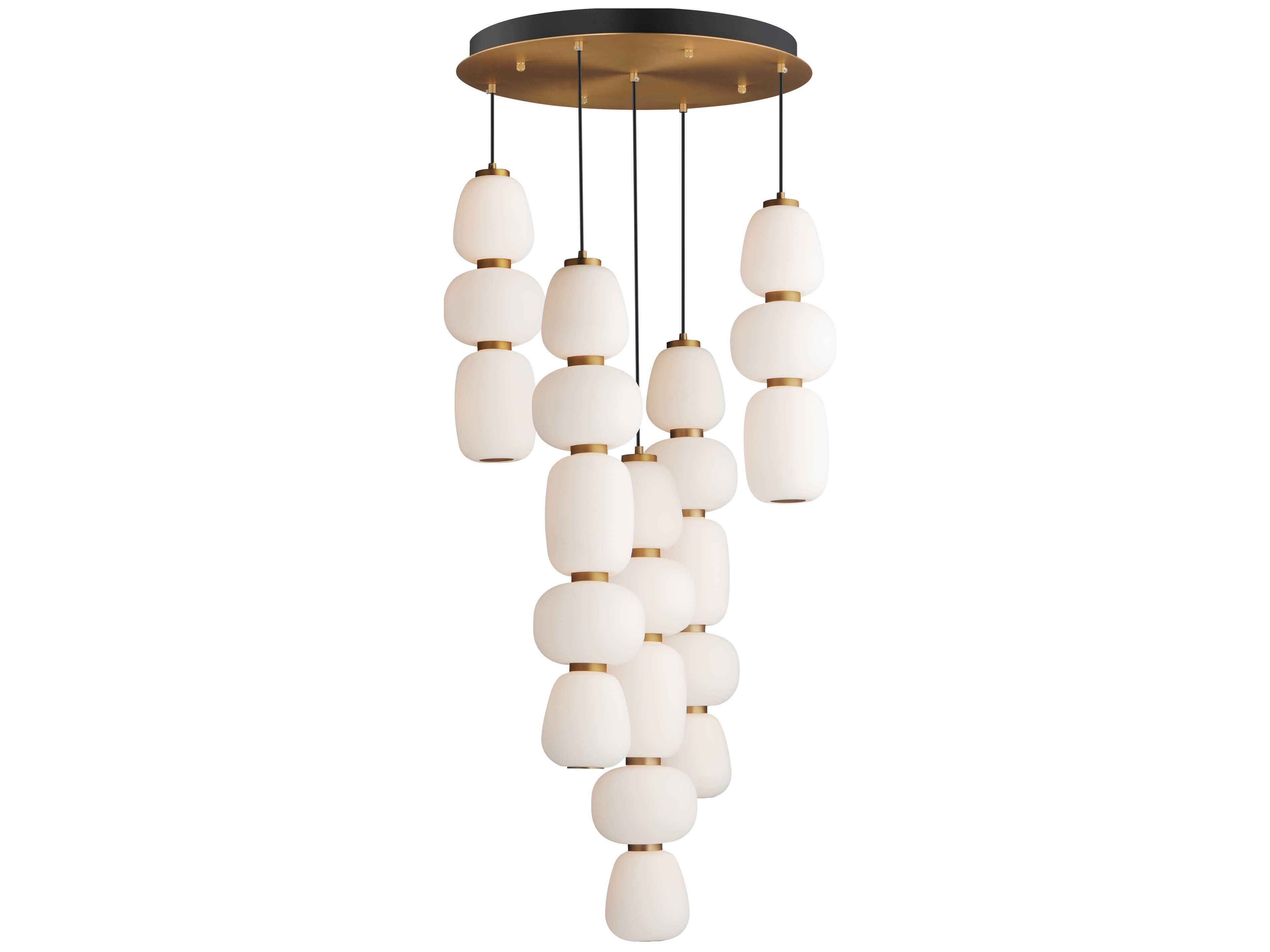 ET2 Soji 5-Light Black Gold Linear Pendant