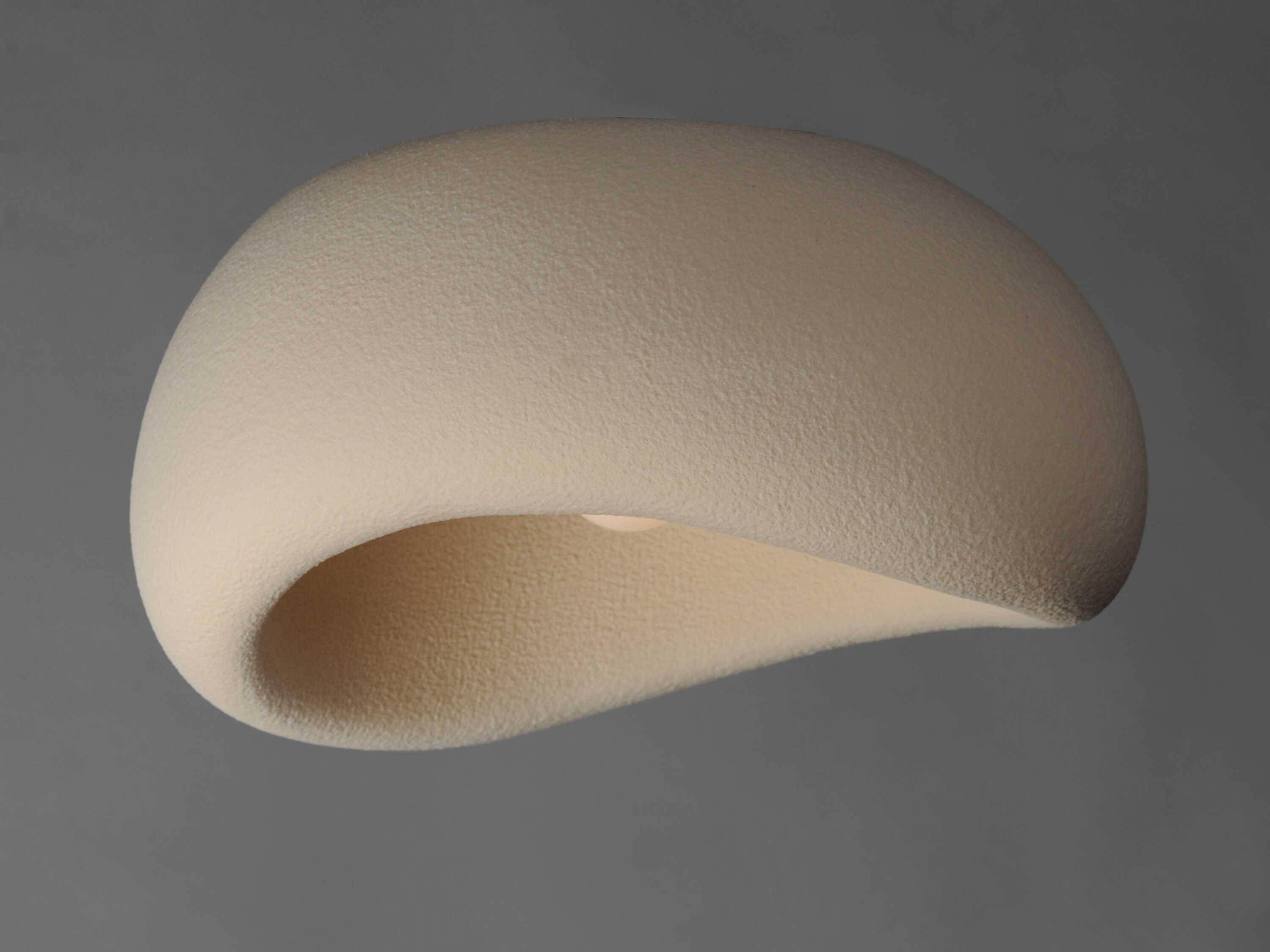 ET2 Moeraki 1-Light Oyster Off White Dome Flush Mount
