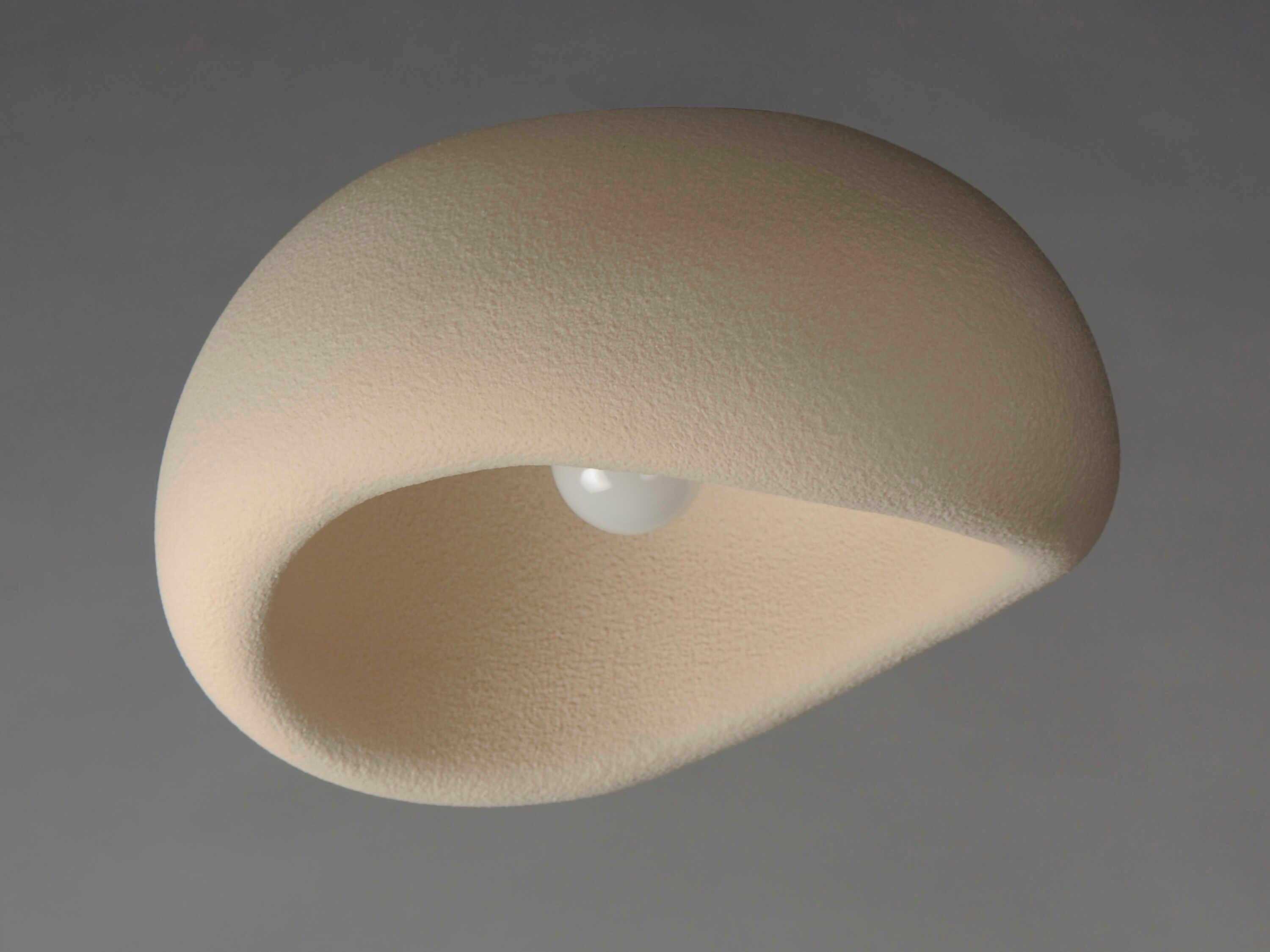 ET2 Moeraki 1-Light Oyster Off White Dome Flush Mount