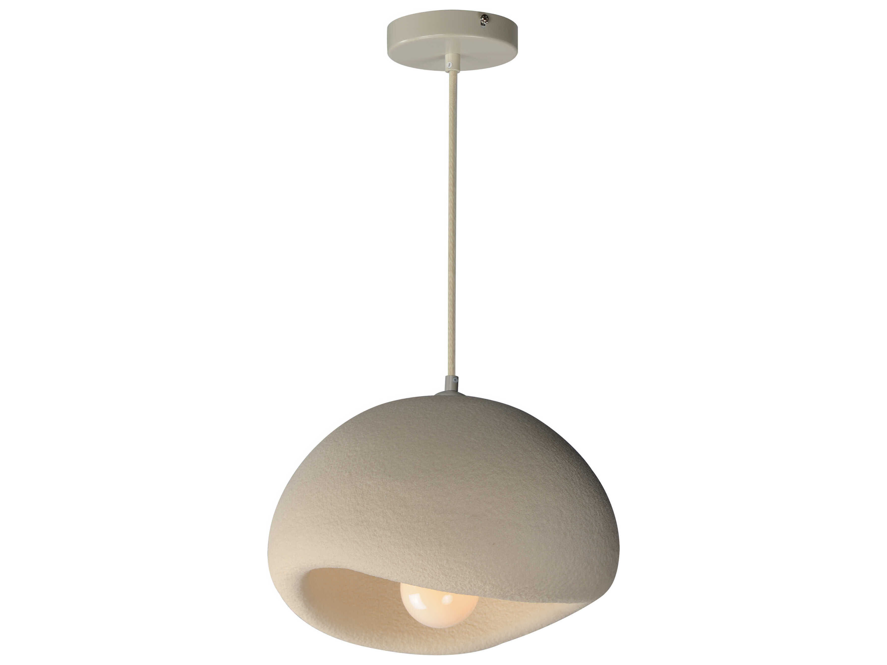 ET2 Moeraki 1-Light Oyster White Dome Mini Pendant