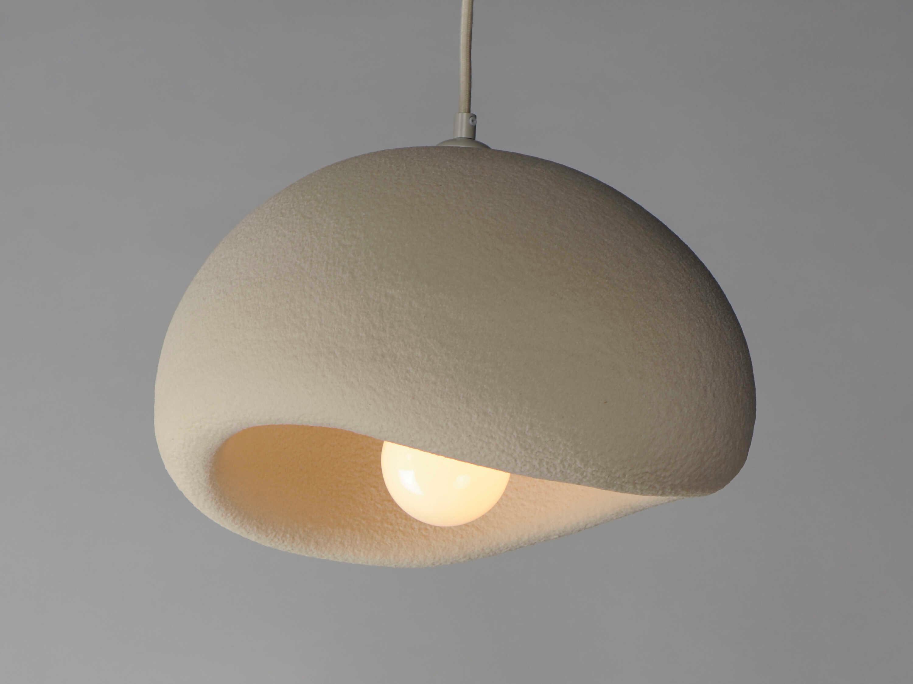 ET2 Moeraki 1-Light Oyster White Dome Mini Pendant