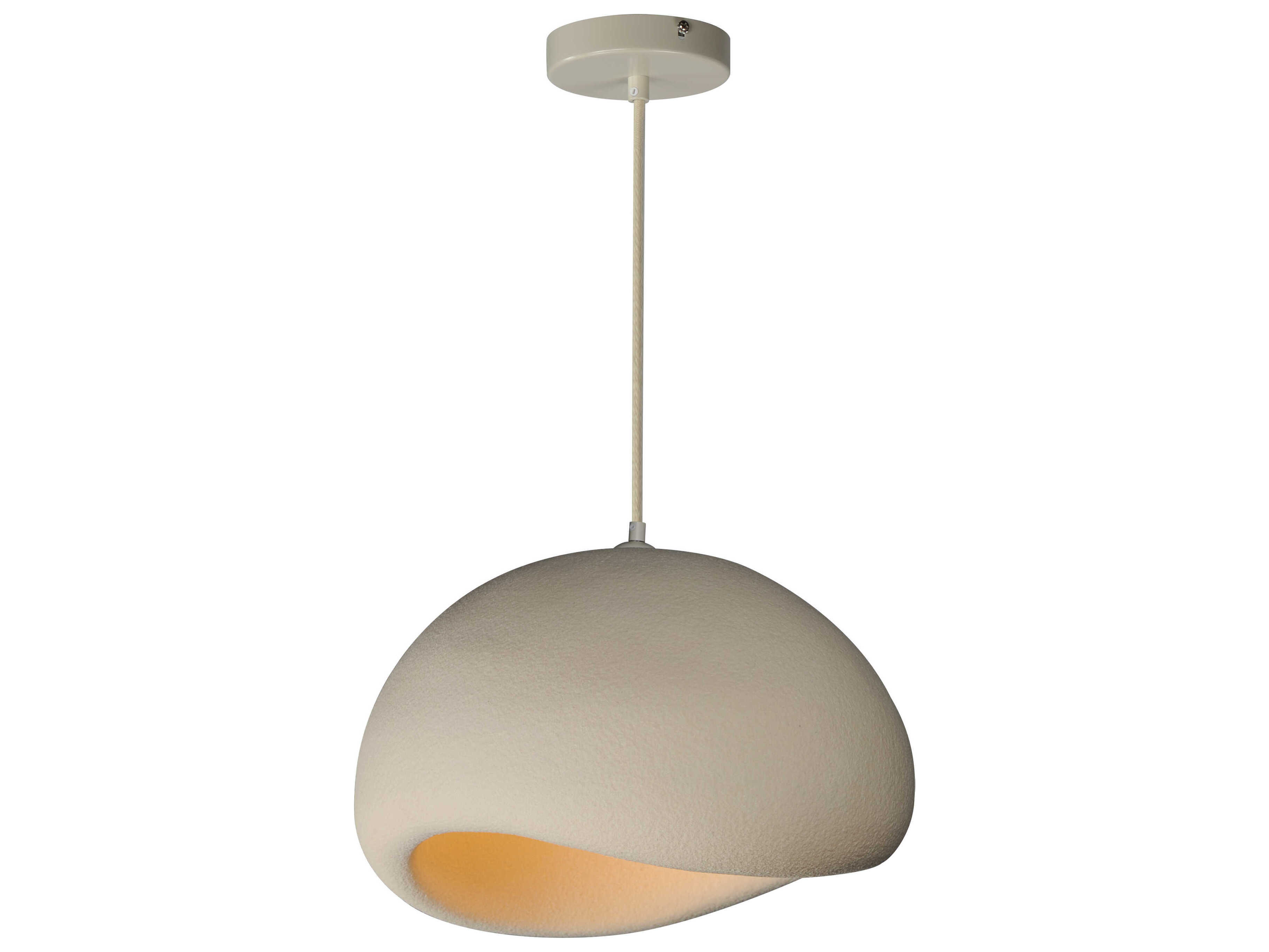 ET2 Moeraki 1-Light Oyster Off White Dome Pendant