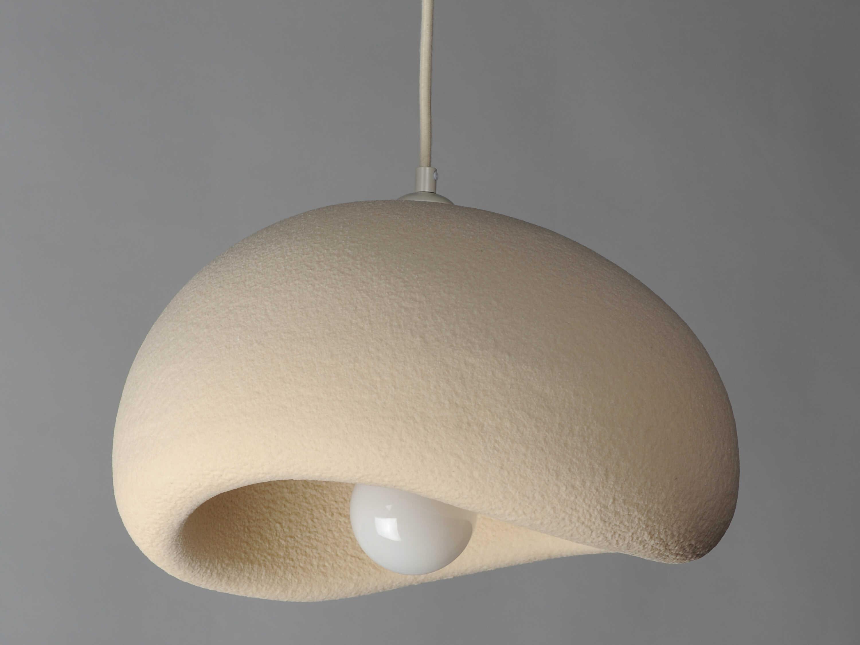 ET2 Moeraki 1-Light Oyster Off White Dome Pendant
