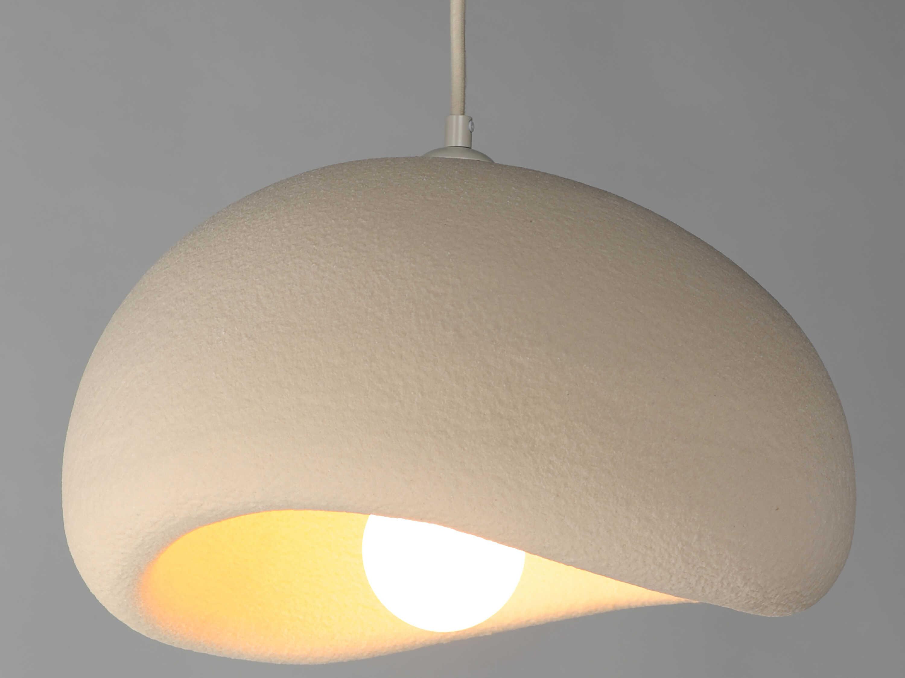 ET2 Moeraki 1-Light Oyster Off White Dome Pendant