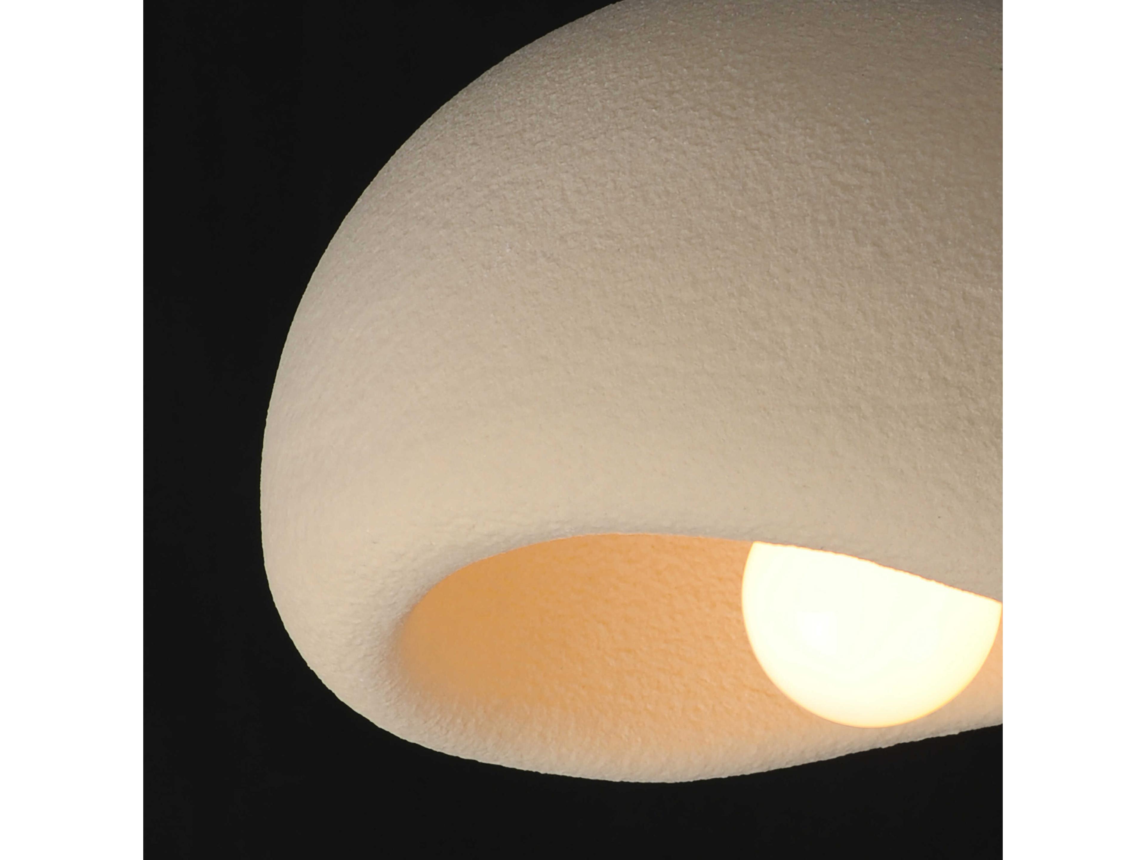 ET2 Moeraki 1-Light Oyster Off White Dome Pendant