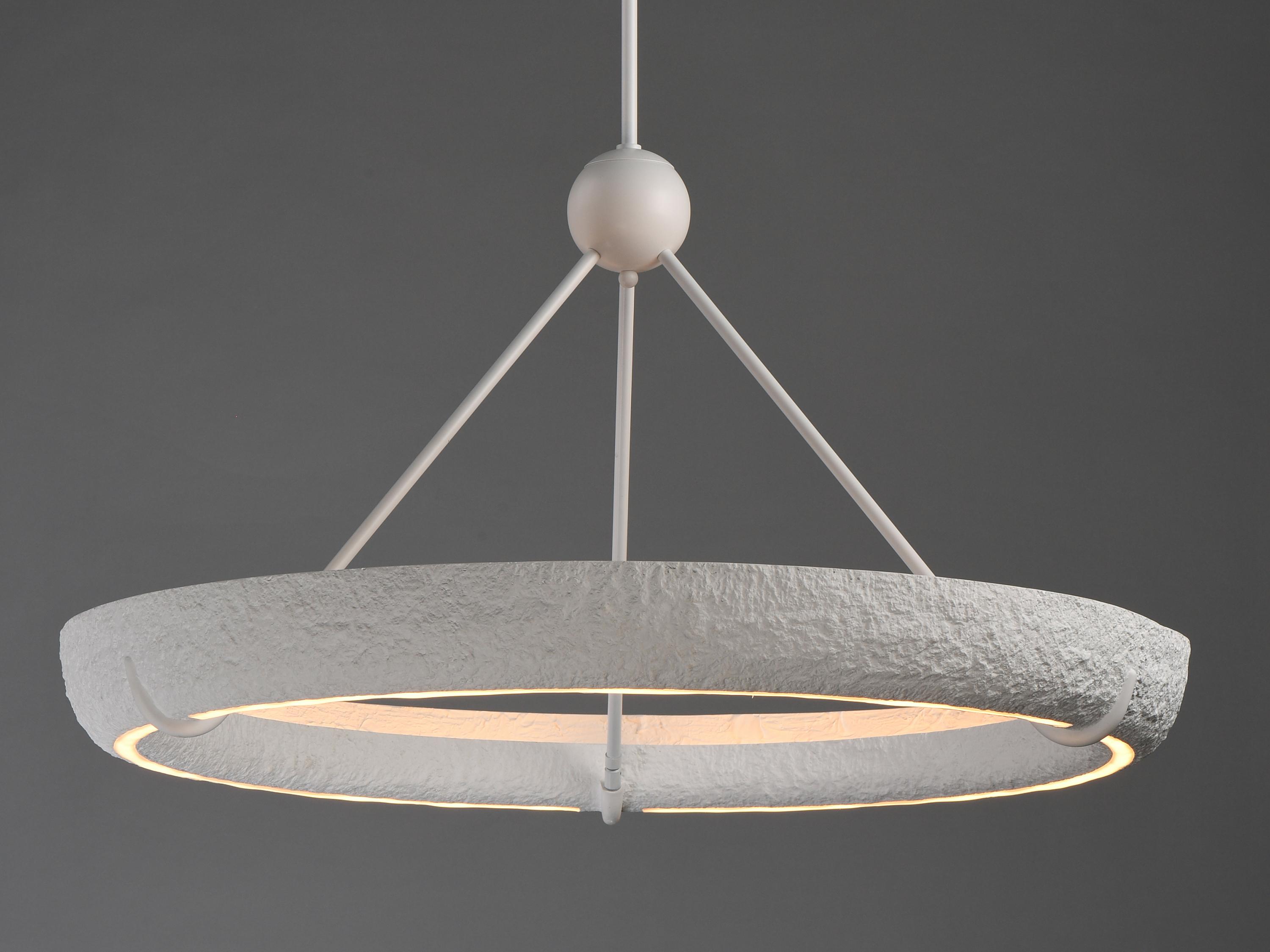 ET2 Geist 1-Light Textured White Round Pendant