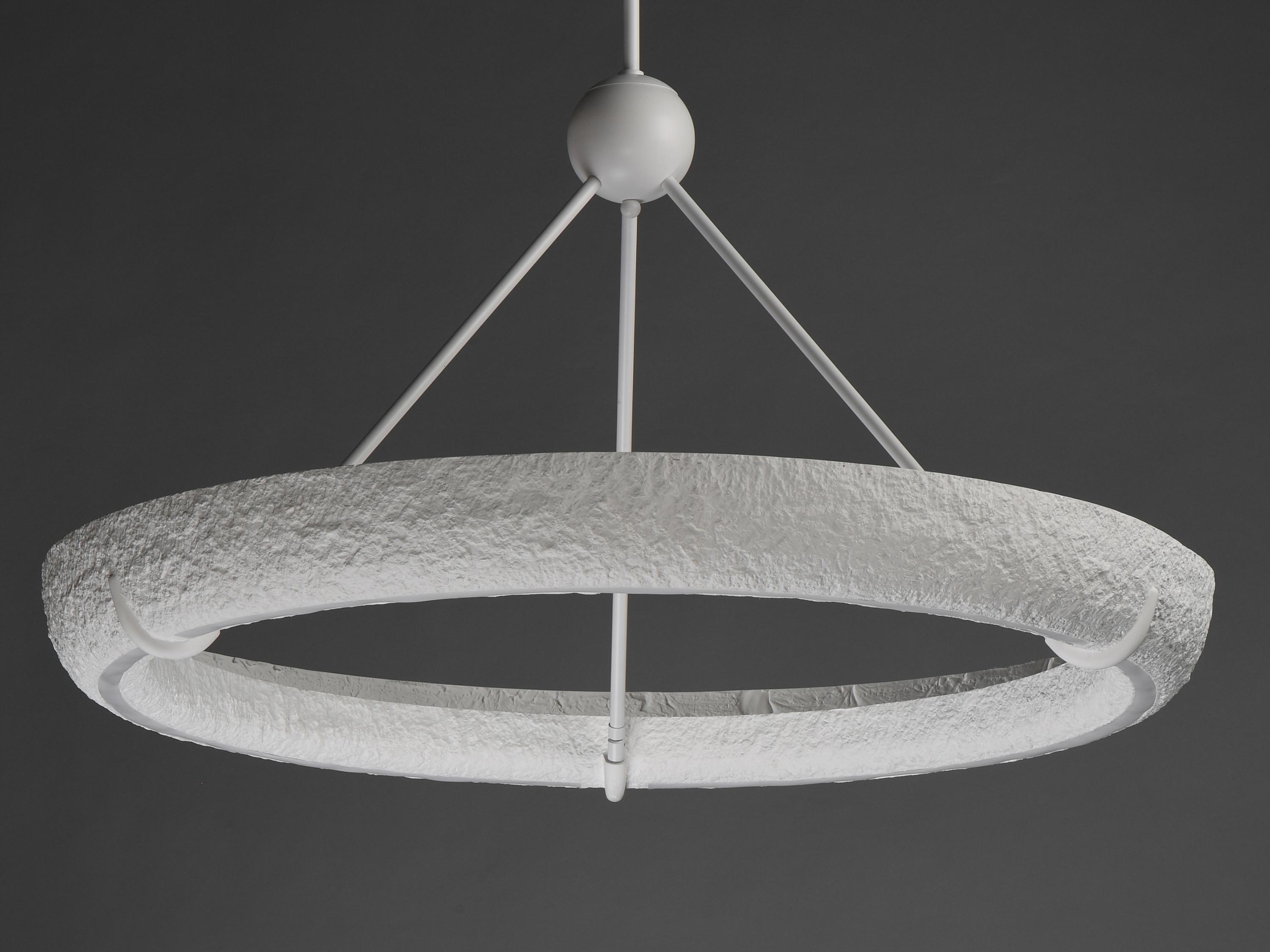 ET2 Geist 1-Light Textured White Round Pendant
