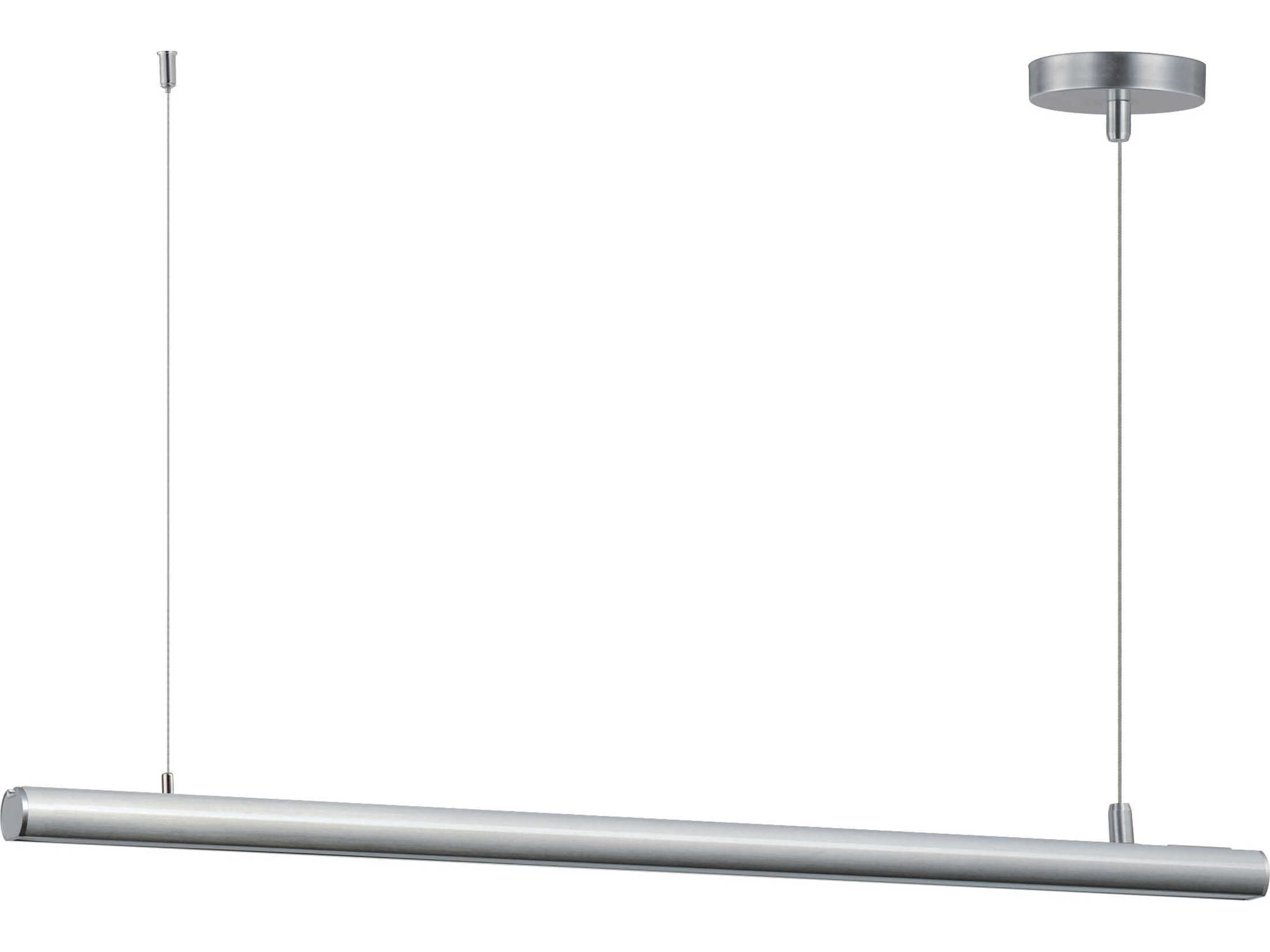 ET2 Continuum 1-Light Satin Aluminum Silver LED Linear Island Pendant