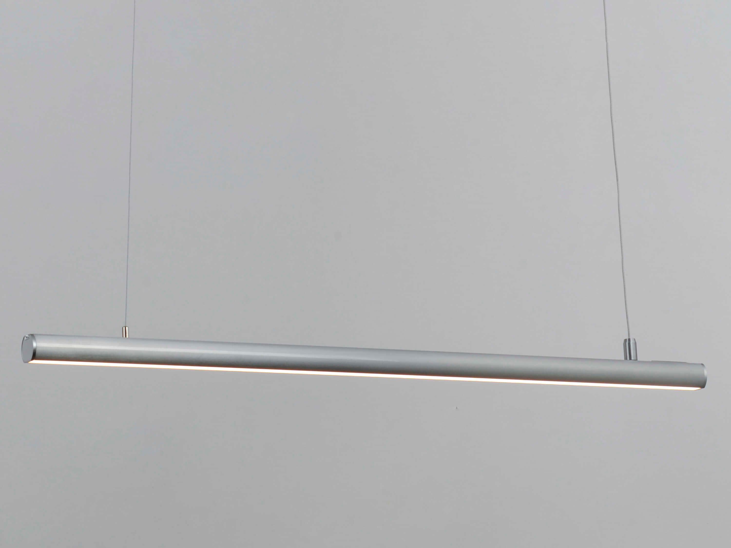 ET2 Continuum 1-Light Satin Aluminum Silver LED Linear Island Pendant