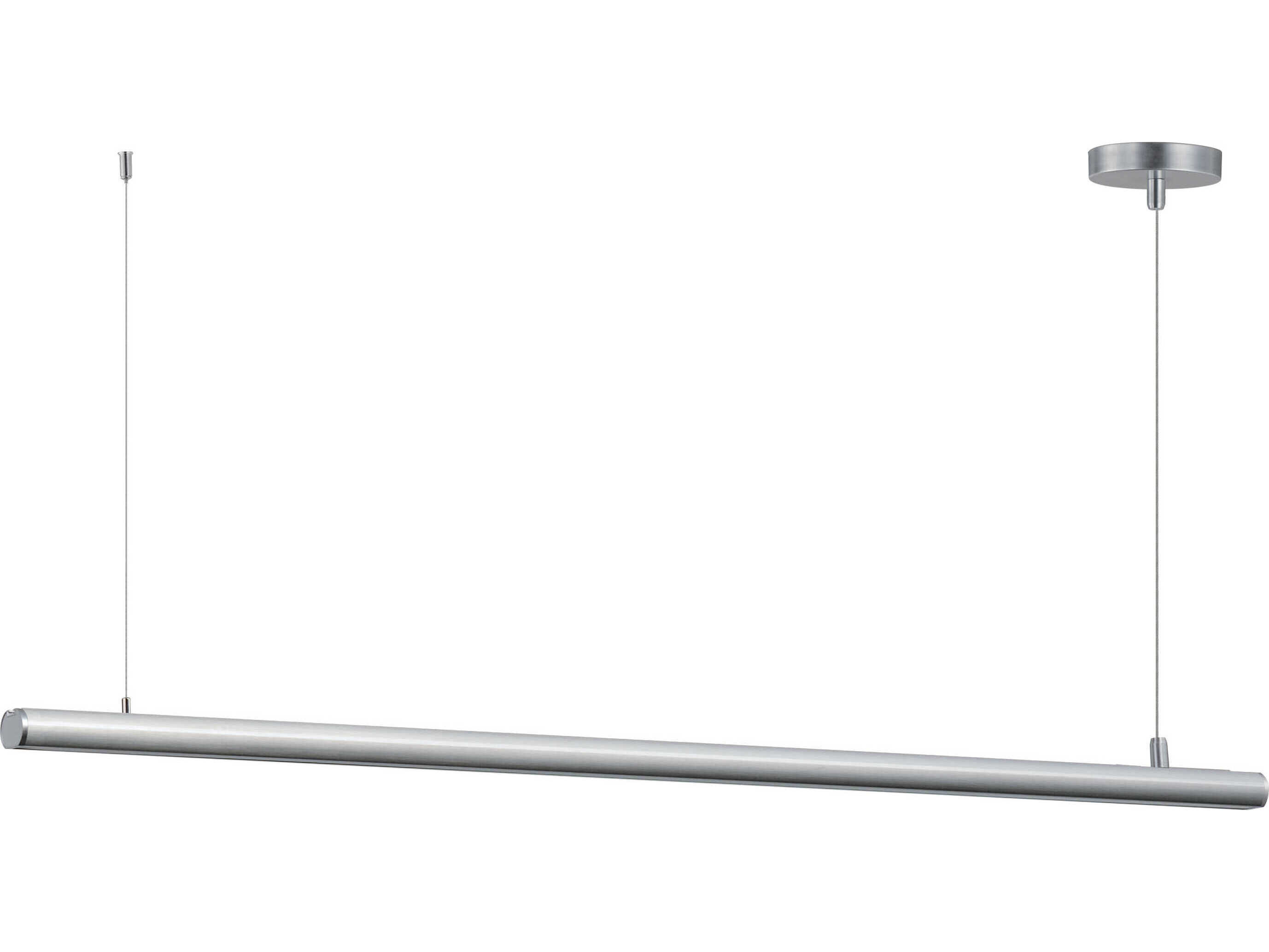 ET2 Continuum 1-Light Satin Aluminum Silver LED Linear Island Pendant