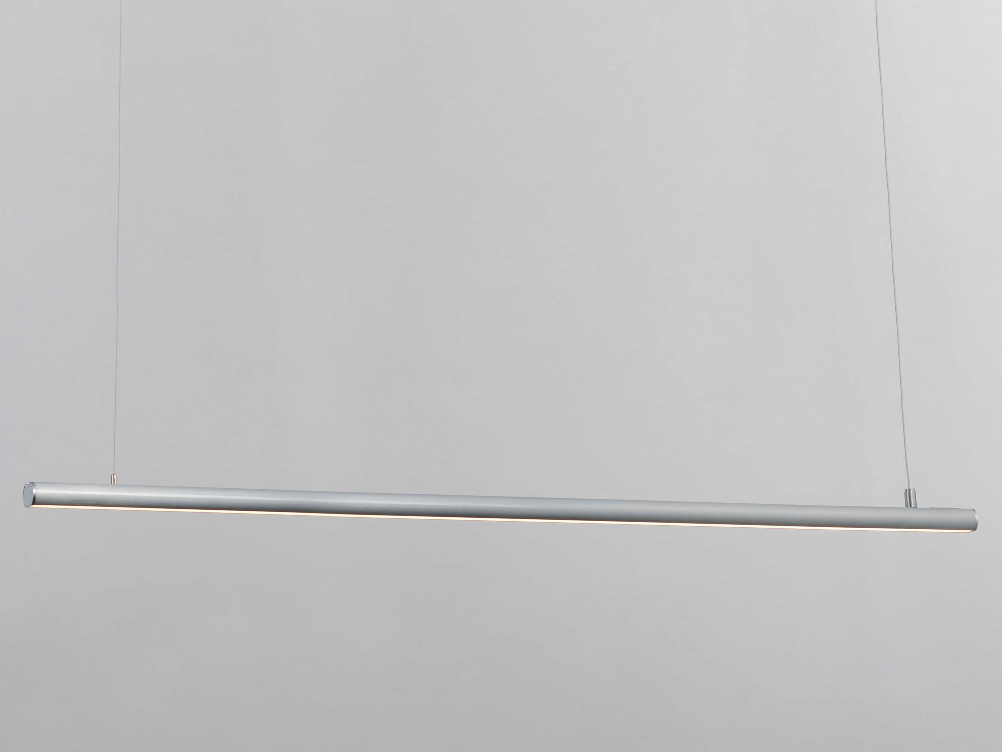 ET2 Continuum 1-Light Satin Aluminum Silver LED Linear Island Pendant