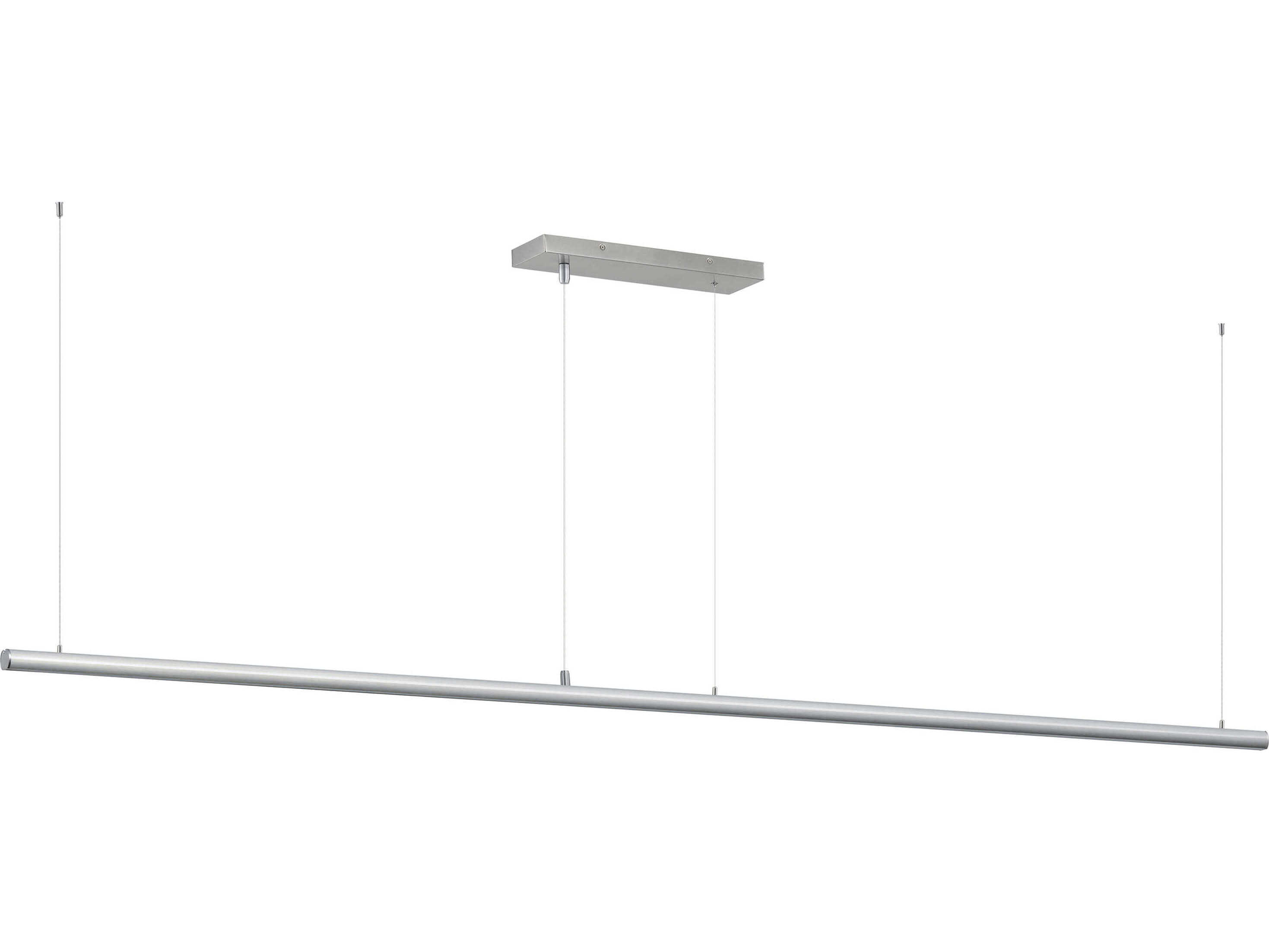 ET2 Continuum 1-Light Satin Aluminum Silver LED Linear Island Pendant