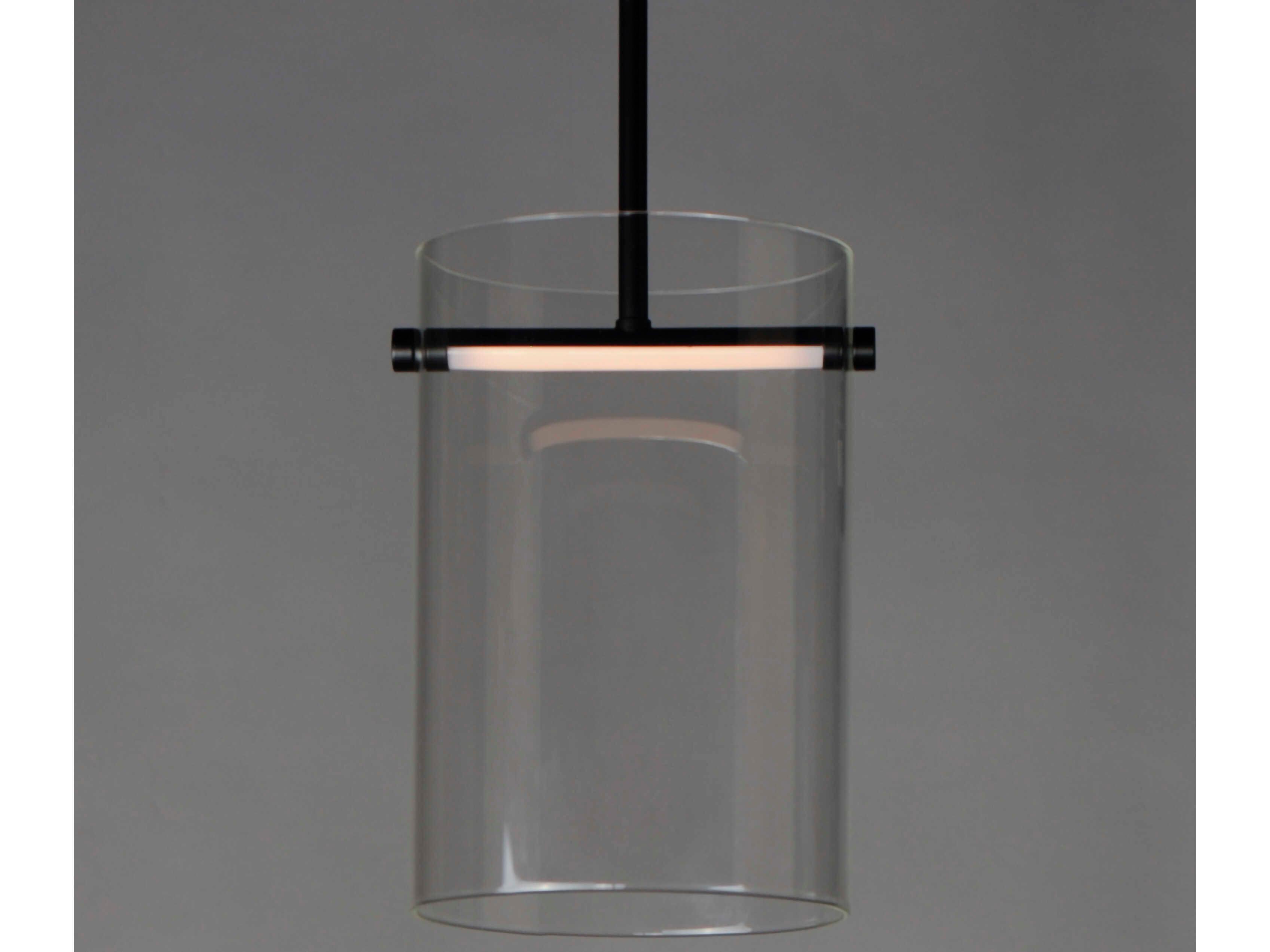 ET2 1-Light Black Cylinder Mini Pendant