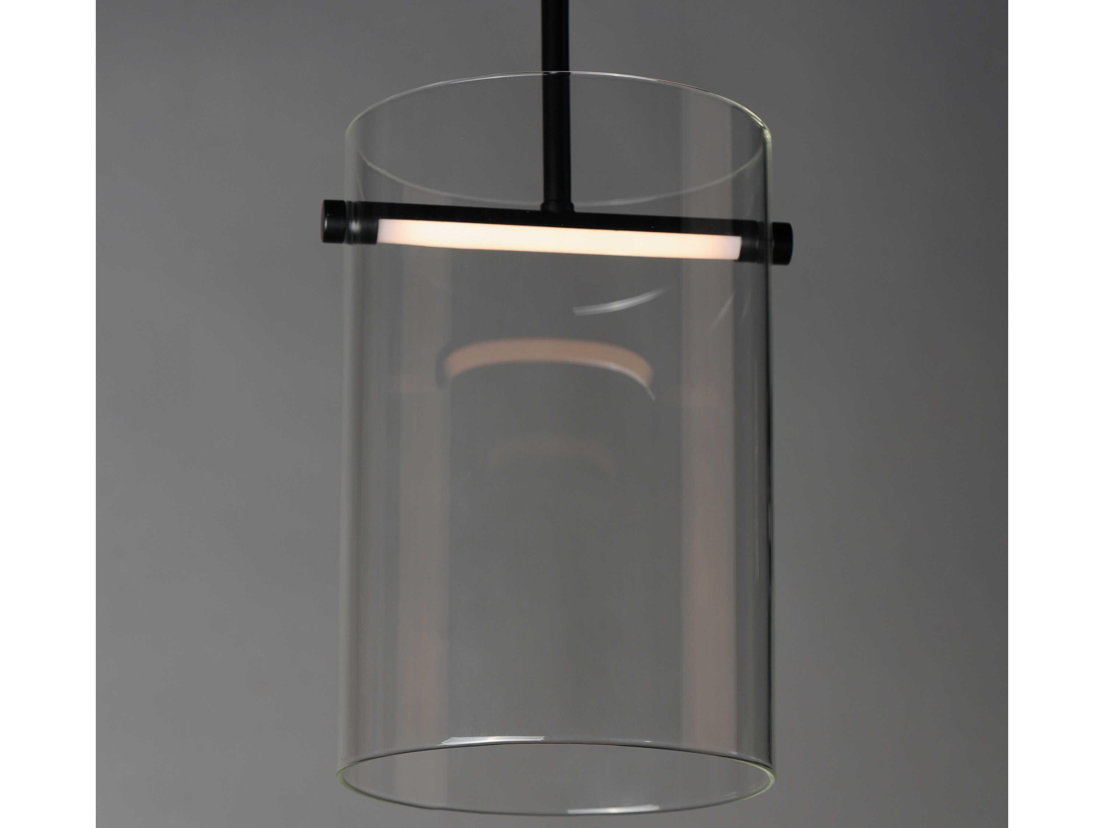 ET2 1-Light Black Cylinder Mini Pendant
