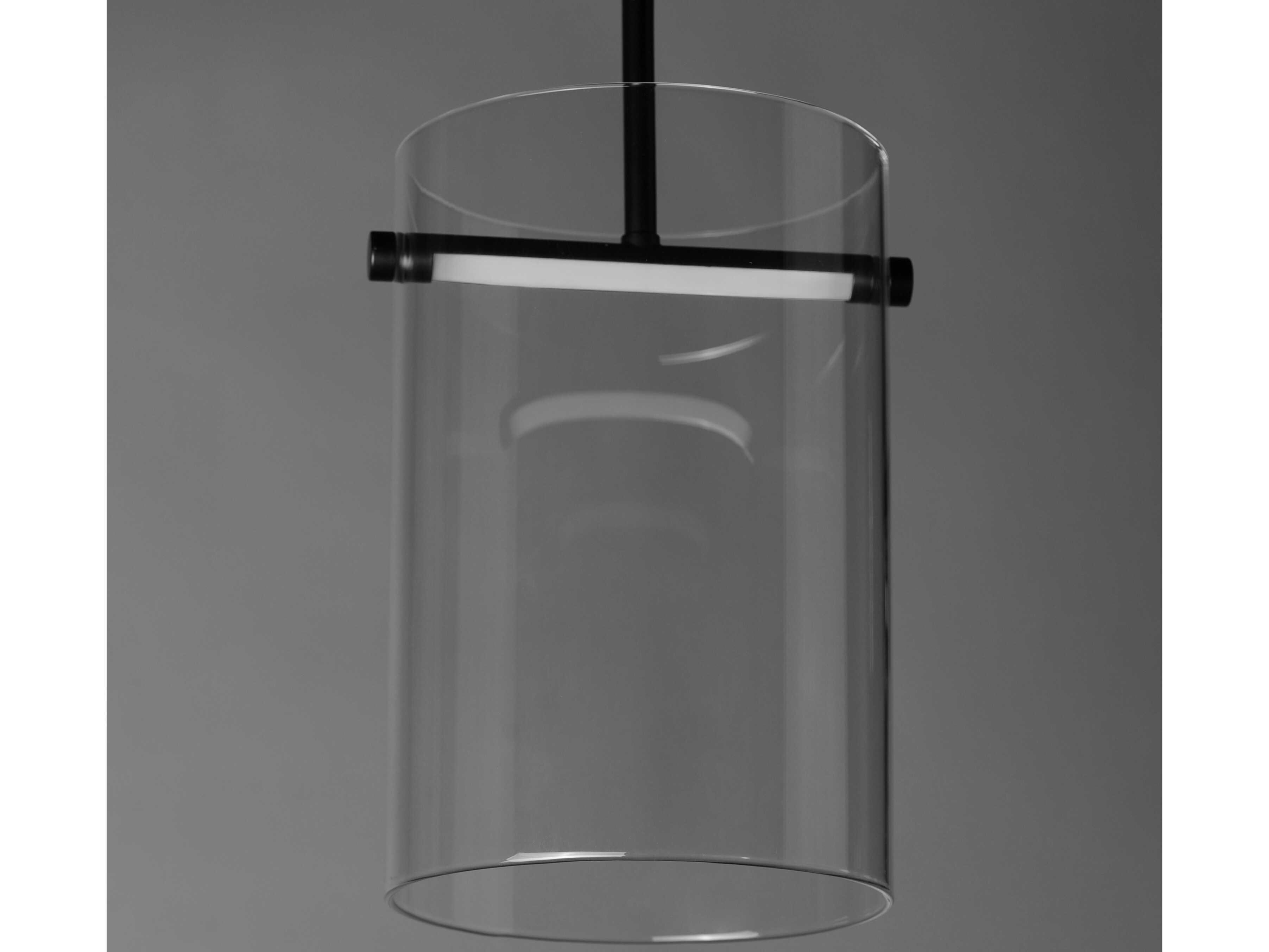 ET2 1-Light Black Cylinder Mini Pendant