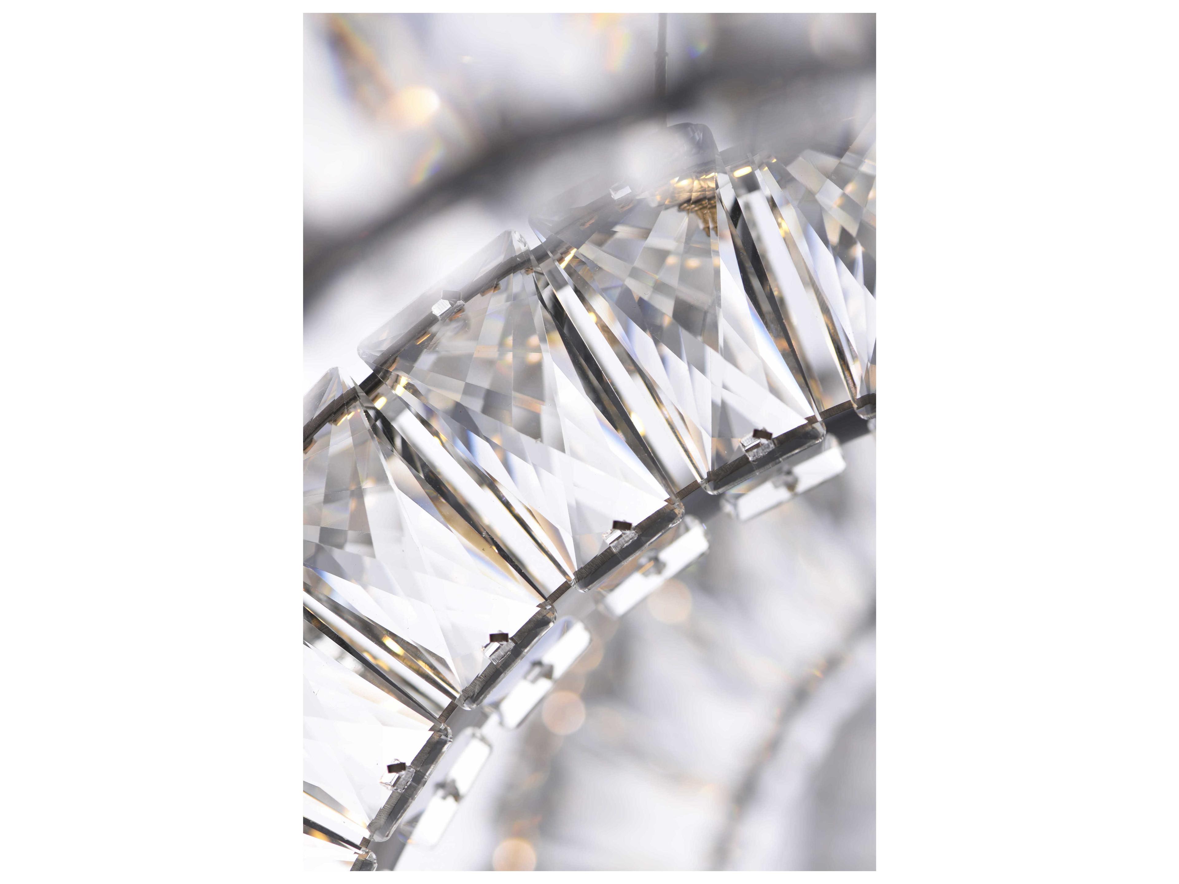 ET2 Charm Polished Chrome Crystal Glass Round Flush Mount