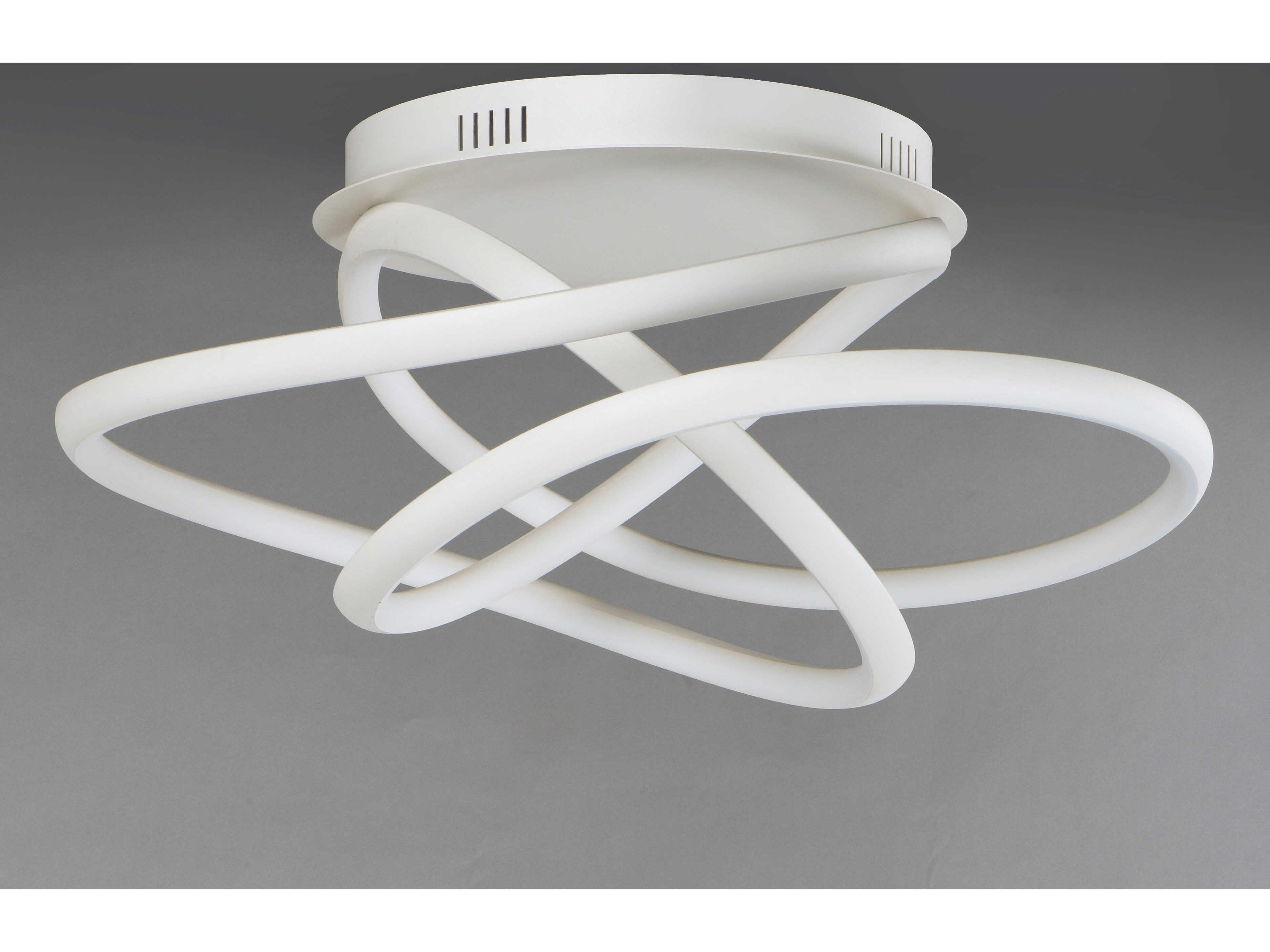 ET2 Twisted 1-Light Matte White LED Flush Mount
